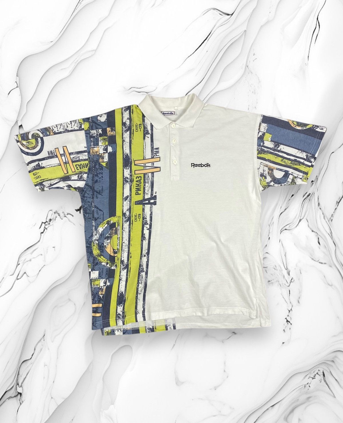 Reebok Vintage 90s Reebok Designer Polo Shirt Size US L / EU 52-54 / 3 - 1 Thumbnail