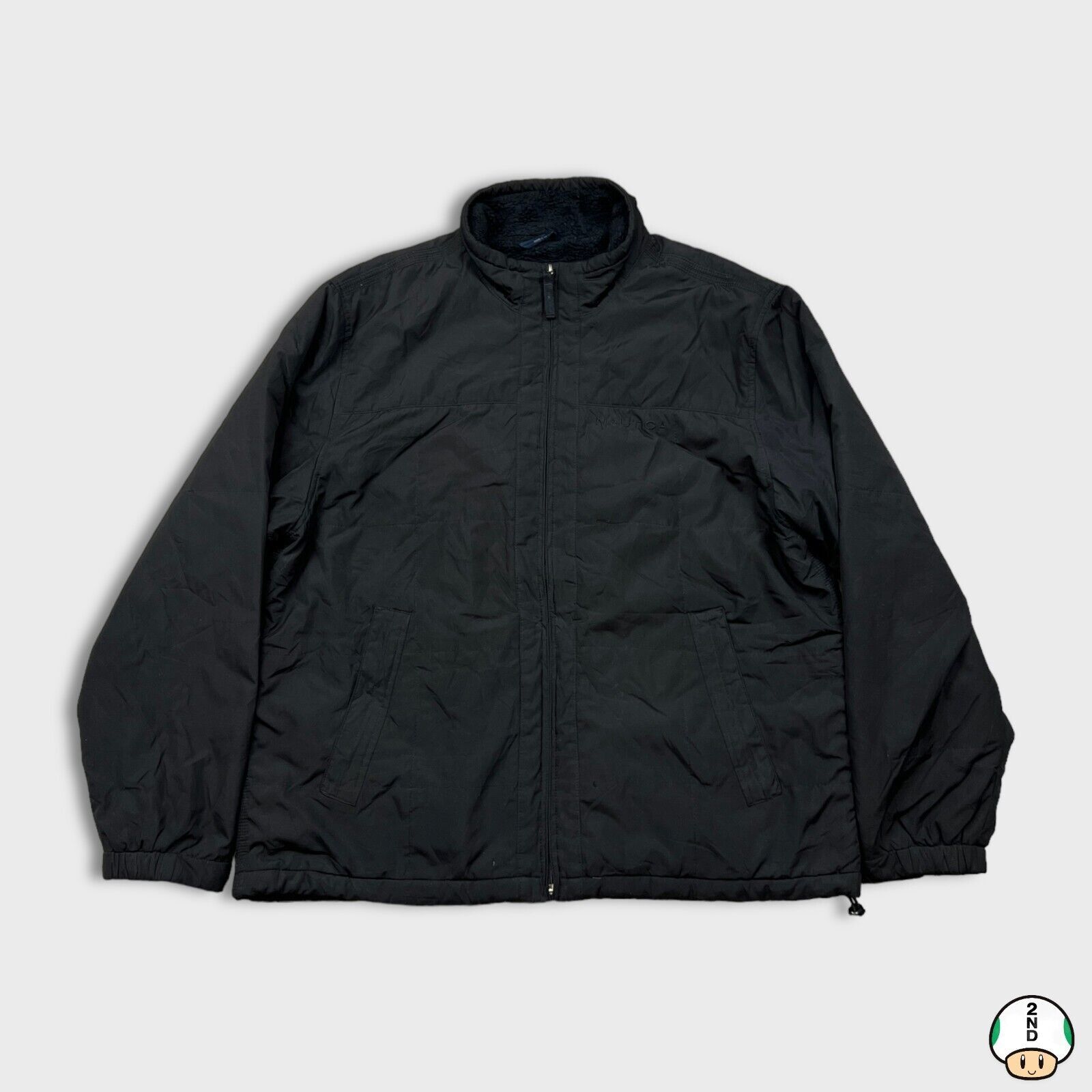 Nautica × Vintage Nautica Jacket Large Spell Out Full Zip Bomber Windbreaker Size US L / EU 52-54 / 3 - 1 Thumbnail