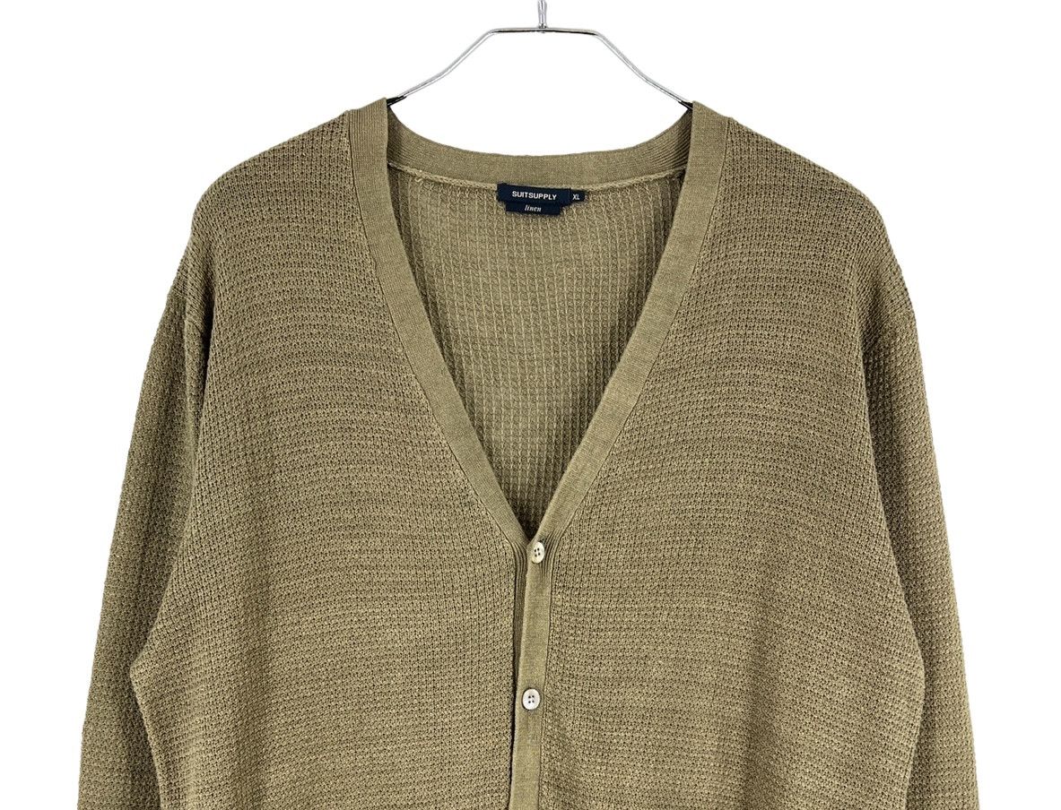 Suitsupply SUITSUPPLY 100% Linen Front Button Knitted Sweater Size XL Size US XL / EU 56 / 4 - 3 Thumbnail