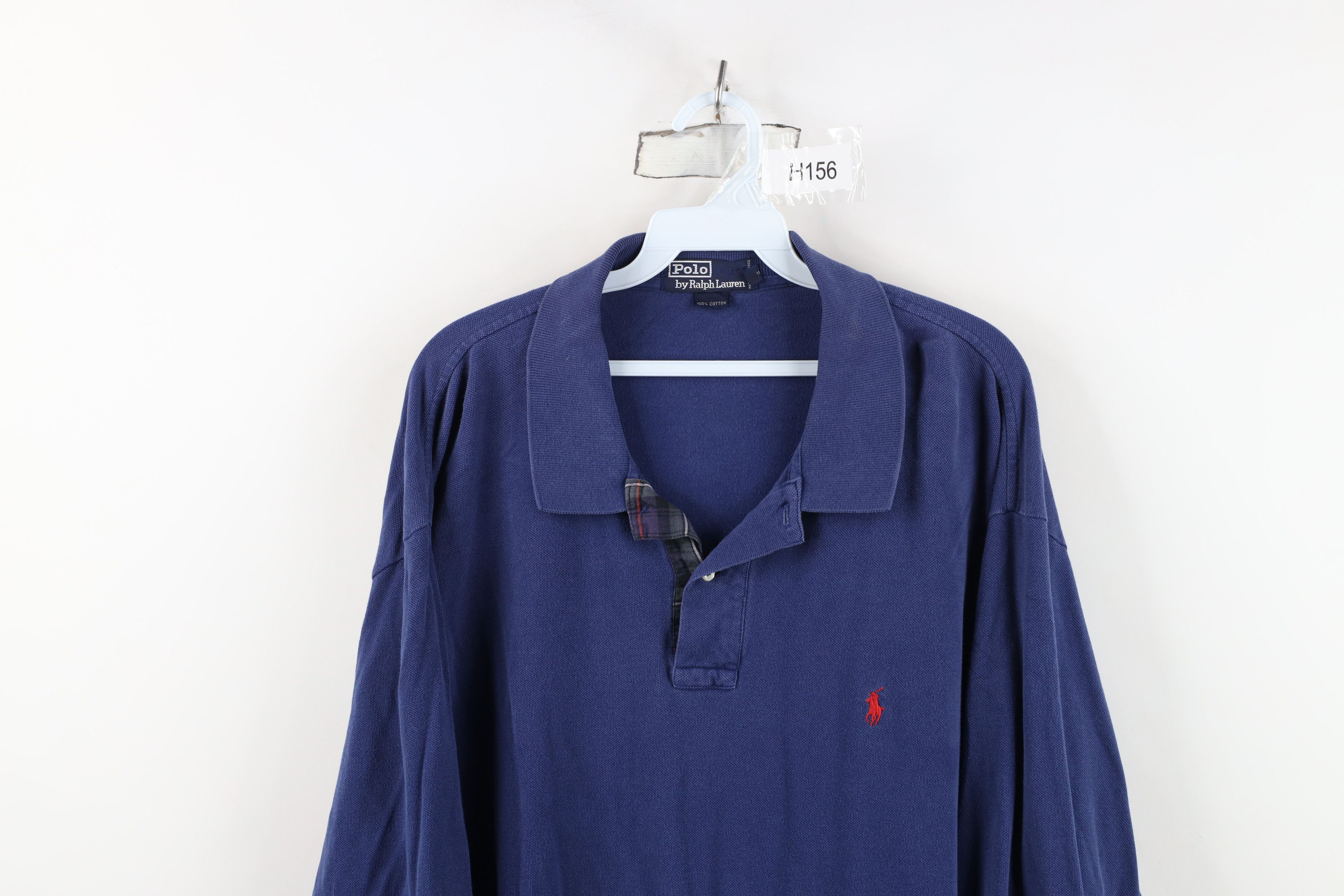 Polo Ralph Lauren Vintage 90s Ralph Lauren Long Sleeve Rugby Polo Shirt Cotton Size US XXL / EU 58 / 5 - 2 Thumbnail