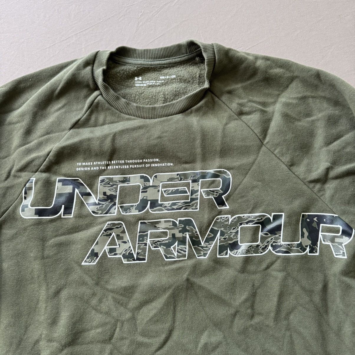 Under Armour Under Armour Rival Fleece Camo Script Crew Sweatshirt Size US S / EU 44-46 / 1 - 4 Thumbnail