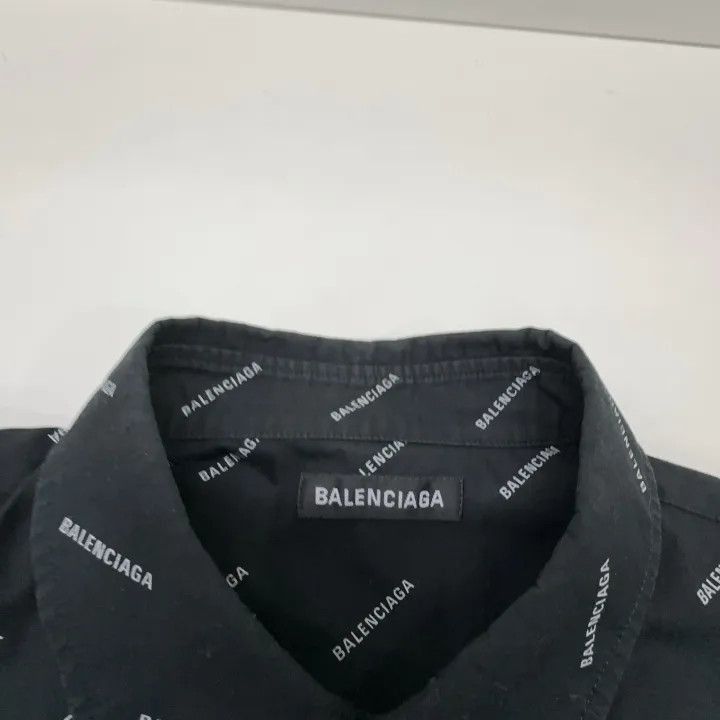 Balenciaga Balenciaga Balenciaga Logo Print Casual Long Sleeve Shirt Size US M / EU 48-50 / 2 - 5 Thumbnail