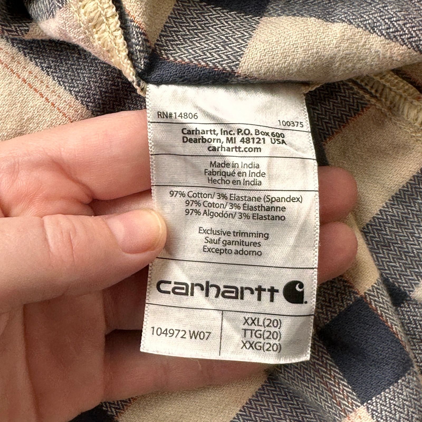 Carhartt Carhartt 104972 Loose Fit Flannel Plaid Shirt Womens XXL Size XXL / US 16-18 / IT 52-54 - 7 Thumbnail