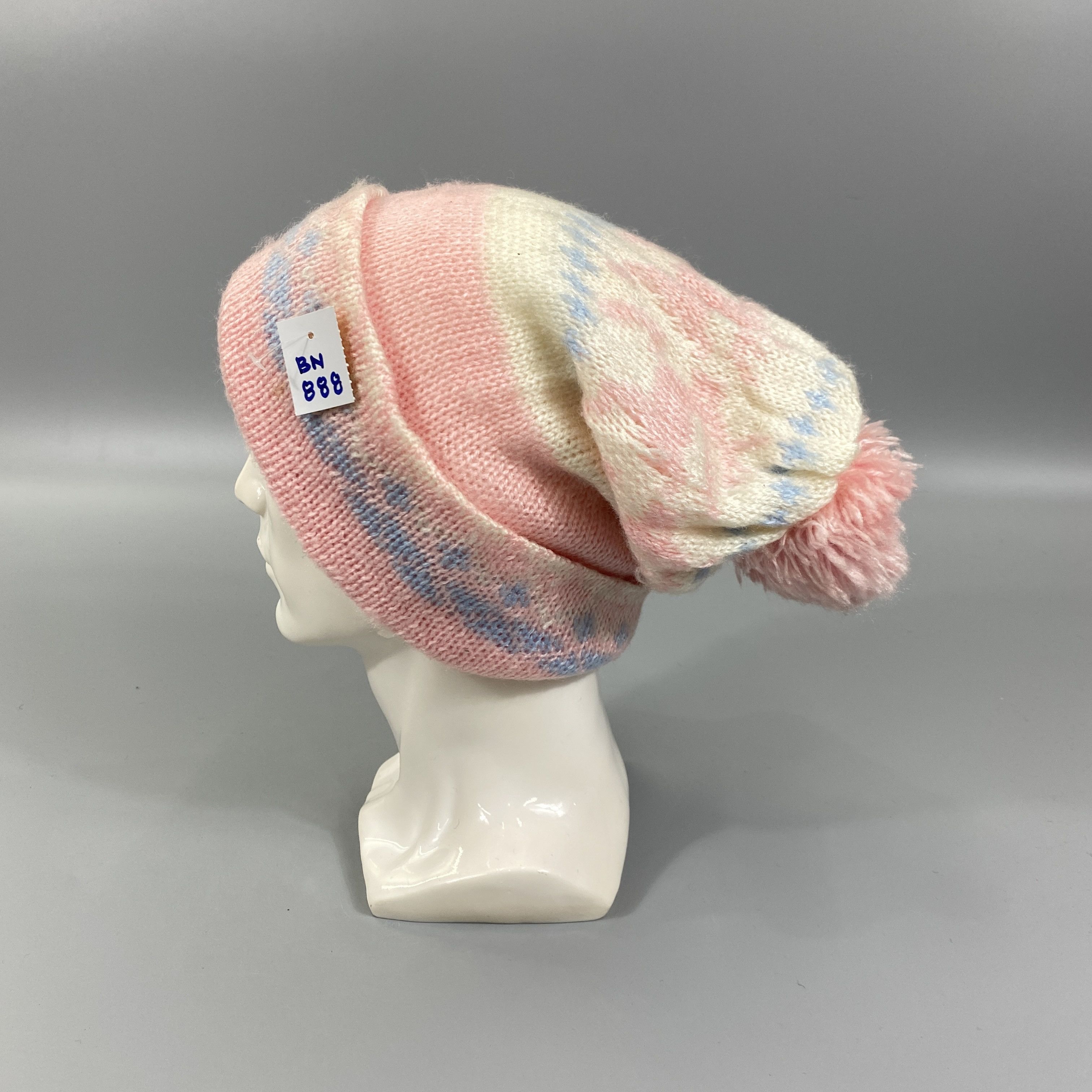 Japanese Brand Beanie Hat With Pom Pom -BN888