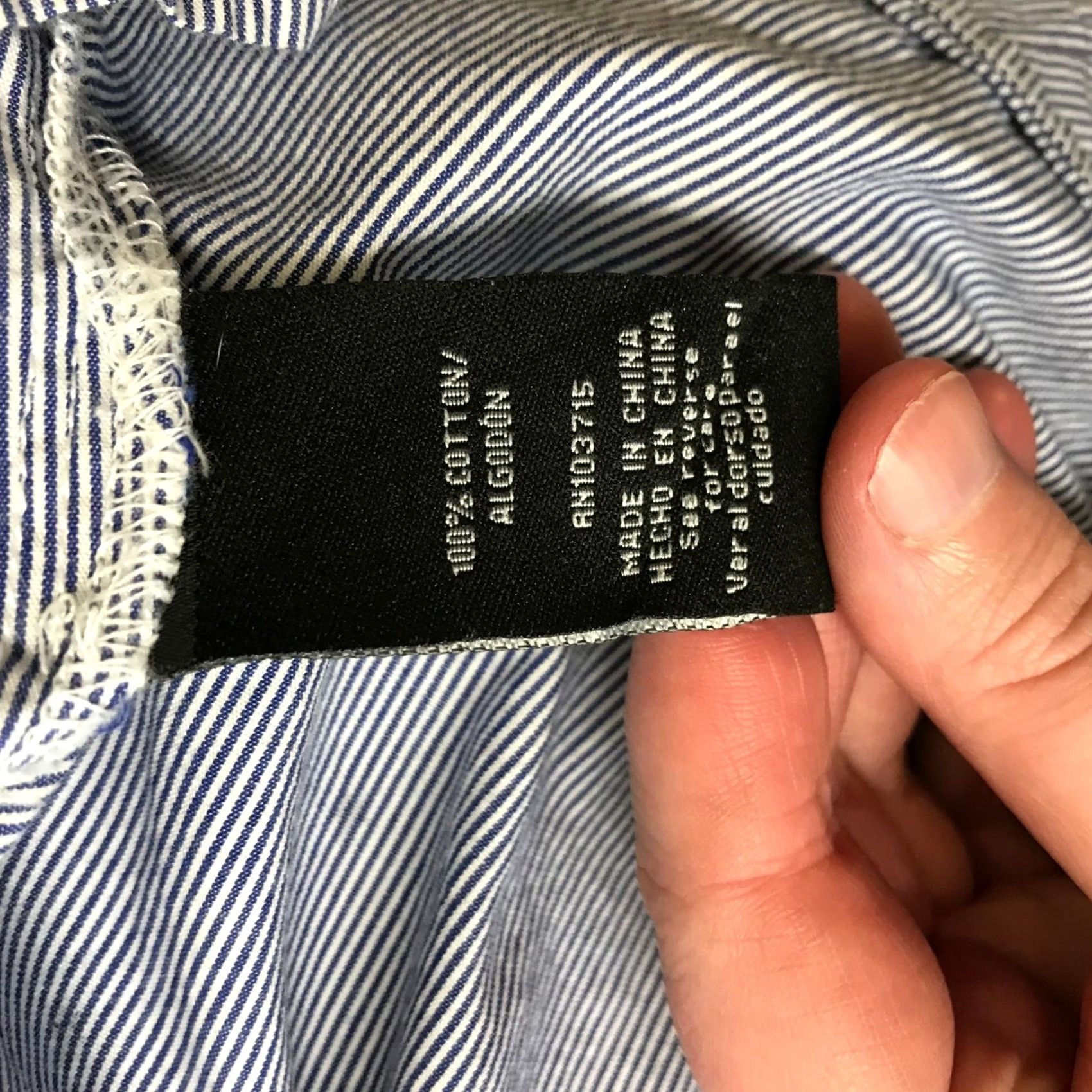Vintage Zac & Rachel Woman 1X Blue White Pinstripe Star Embroidered Bell Sleeve Blouse Size XL / US 12-14 / IT 48-50 - 8 Thumbnail