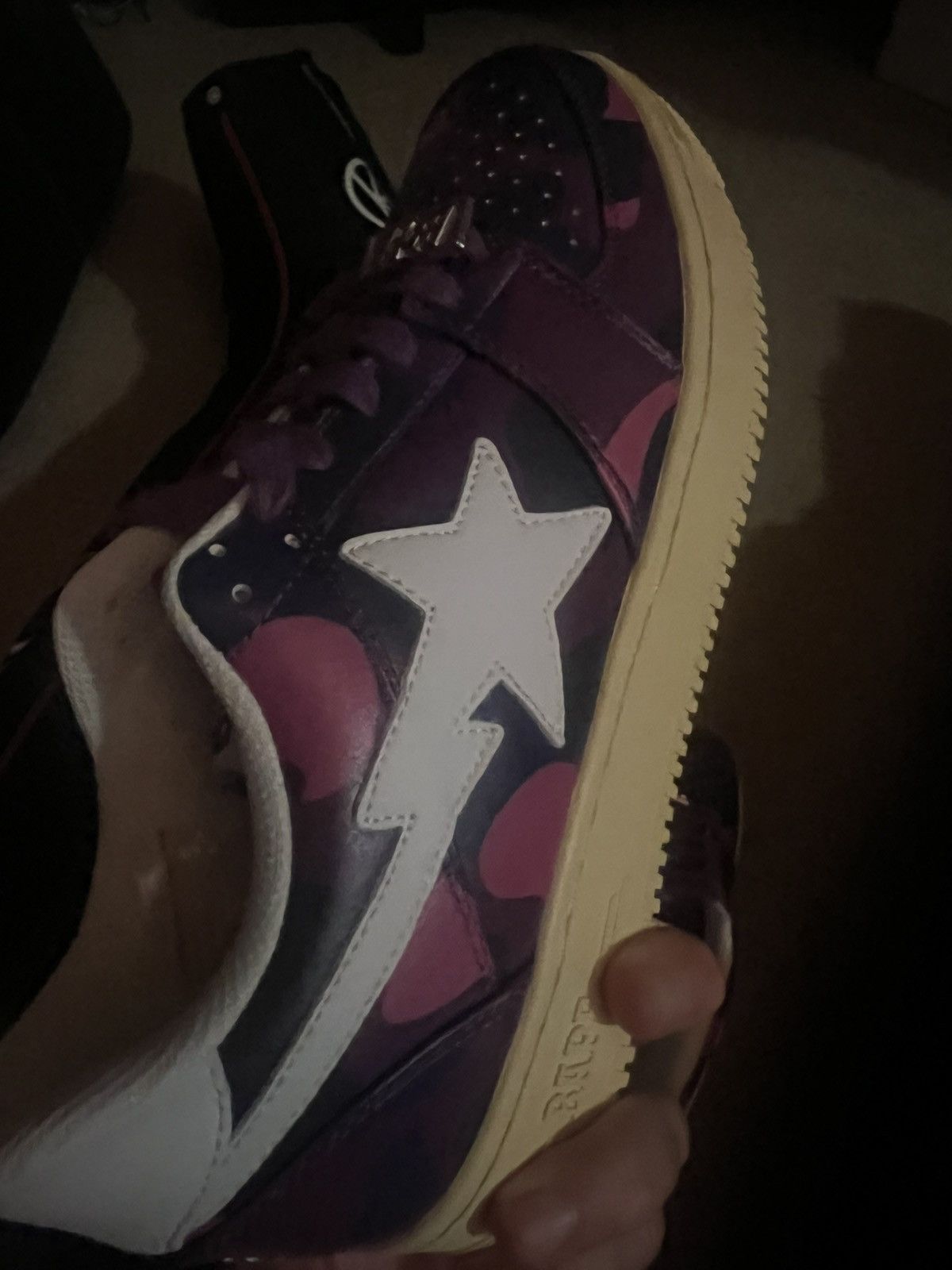 Bape A bathing ape Bape Bapesta purple camo sneakers size 10 Size US 10 / EU 43 - 11 Thumbnail