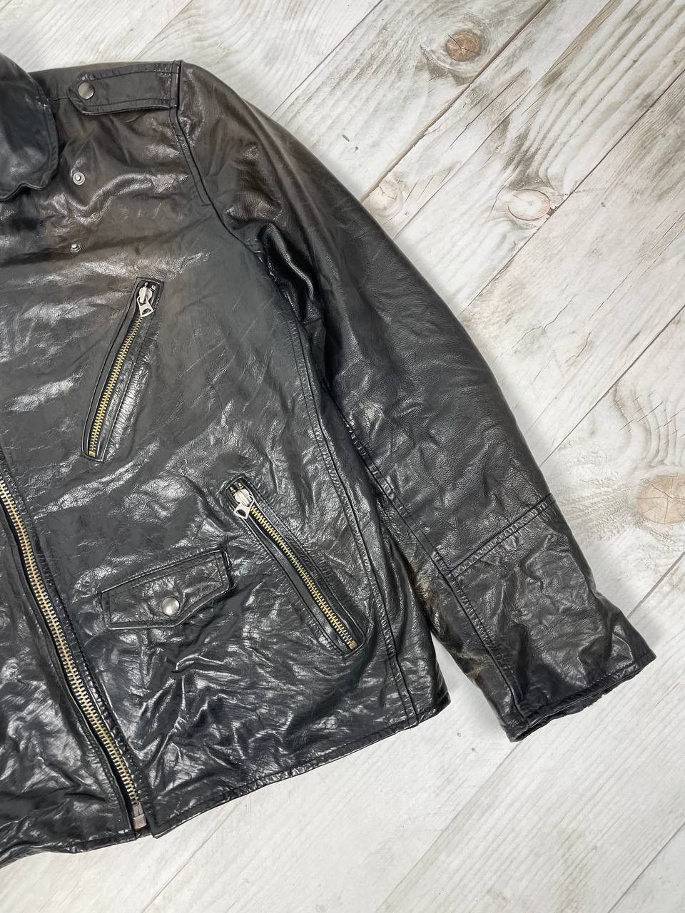 Levi's Levis Leather Biker Moto Jacket Size US L / EU 52-54 / 3 - 4 Thumbnail