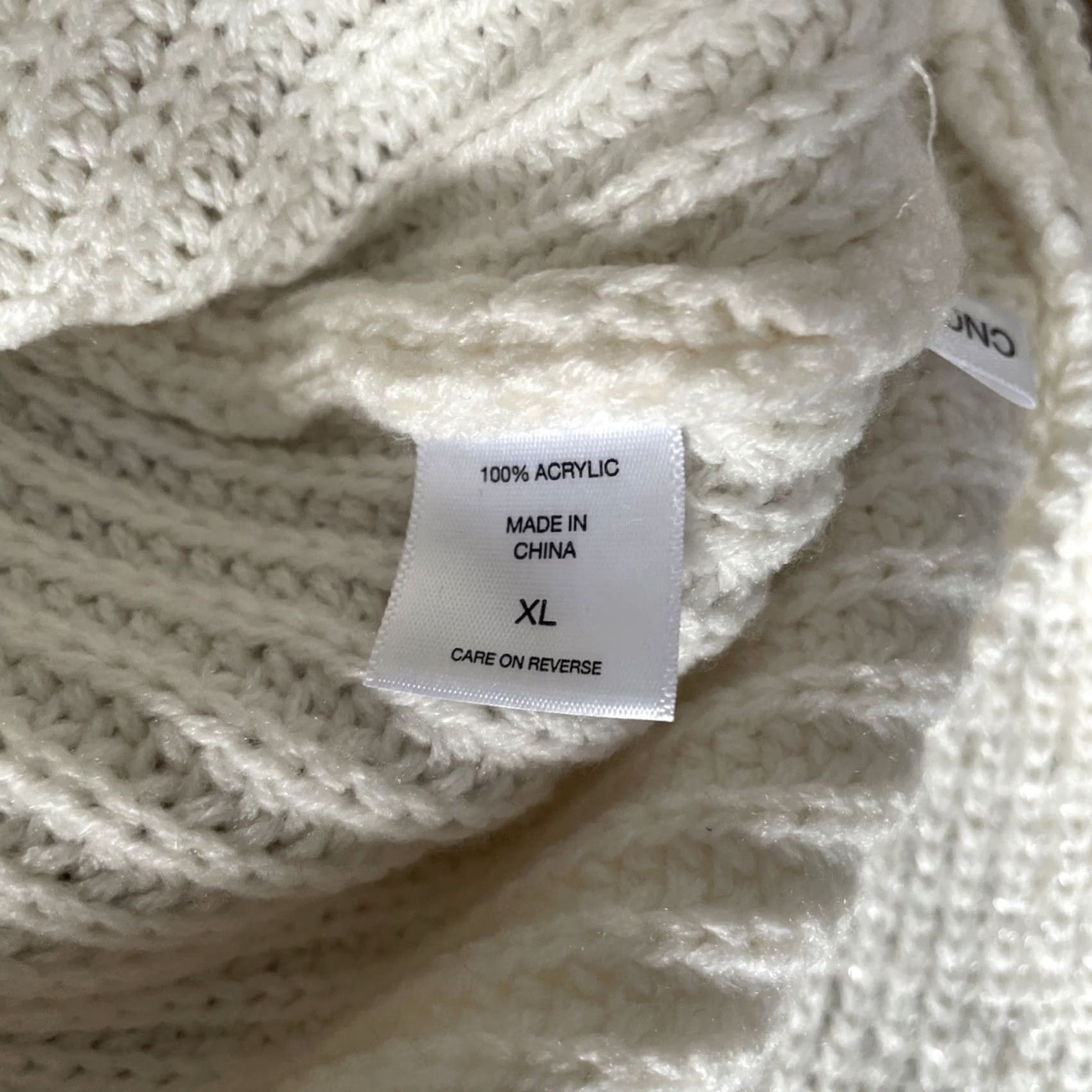 Vintage New York & Co Sweater Womens XL White Boxy Round Neck Relaxed Boho Christmas City Classic Winter Boho Pullover Mens Womens Size XL / US 12-14 / IT 48-50 - 7 Thumbnail