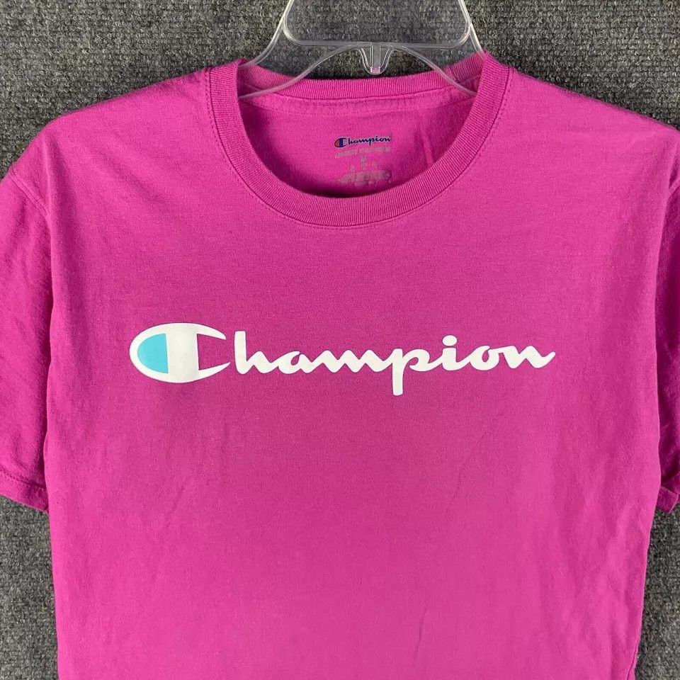 Champion Champion T-Shirt Women's Medium Short Sleeve Cotton Pink M Size M / US 6-8 / IT 42-44 - 2 Thumbnail
