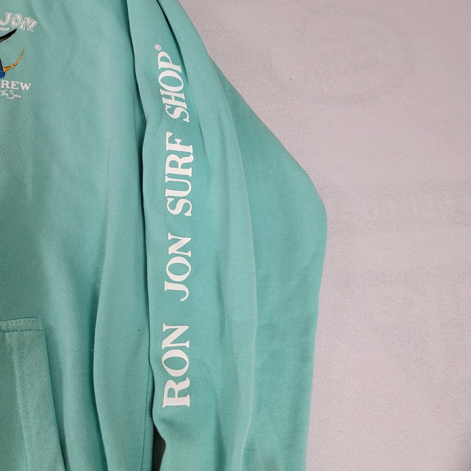 Ron Jon Surf Shop Salty Crew x Ron Jon Surf Shop Hoodie Women Sz M Green (665) Size M / US 6-8 / IT 42-44 - 4 Thumbnail