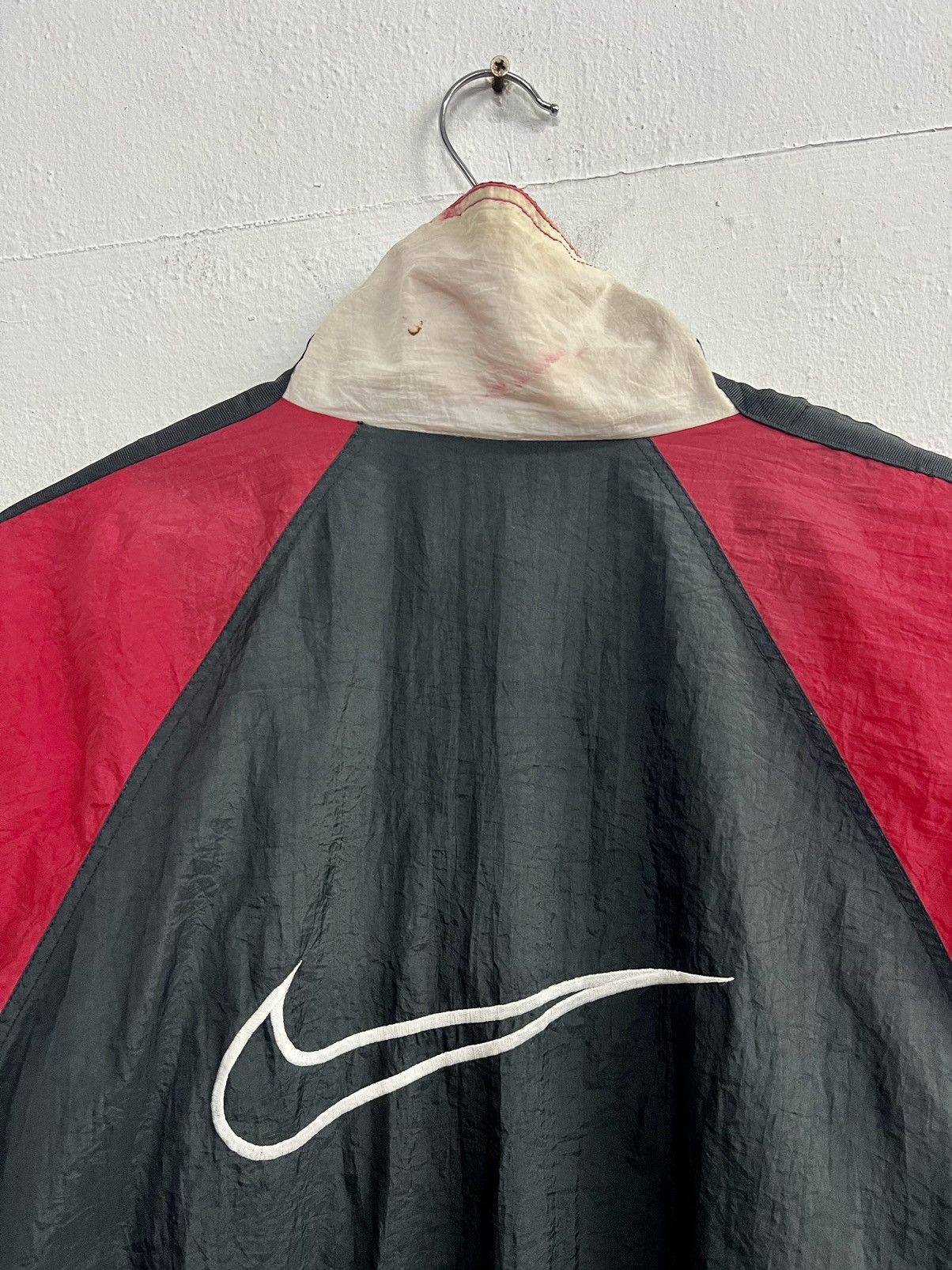 Nike × Vintage Vintage 90s Nike Windbreaker Zipper Jacket Size US XL / EU 56 / 4 - 17 Thumbnail