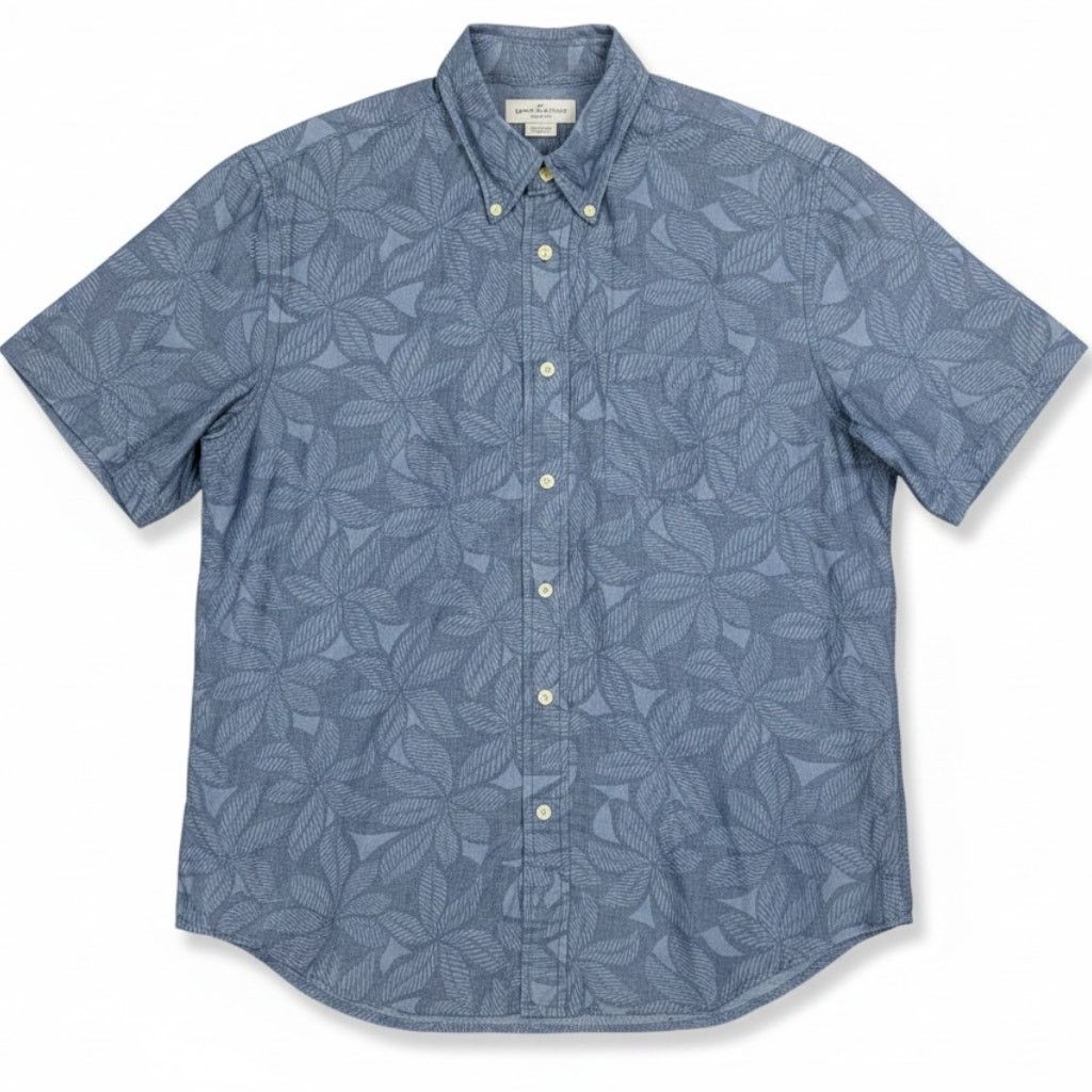 Brooks Brothers Brooks Brothers Regent Men's XL Blue Hawaiian Shirt Vacation Size US XL / EU 56 / 4 - 1 Thumbnail