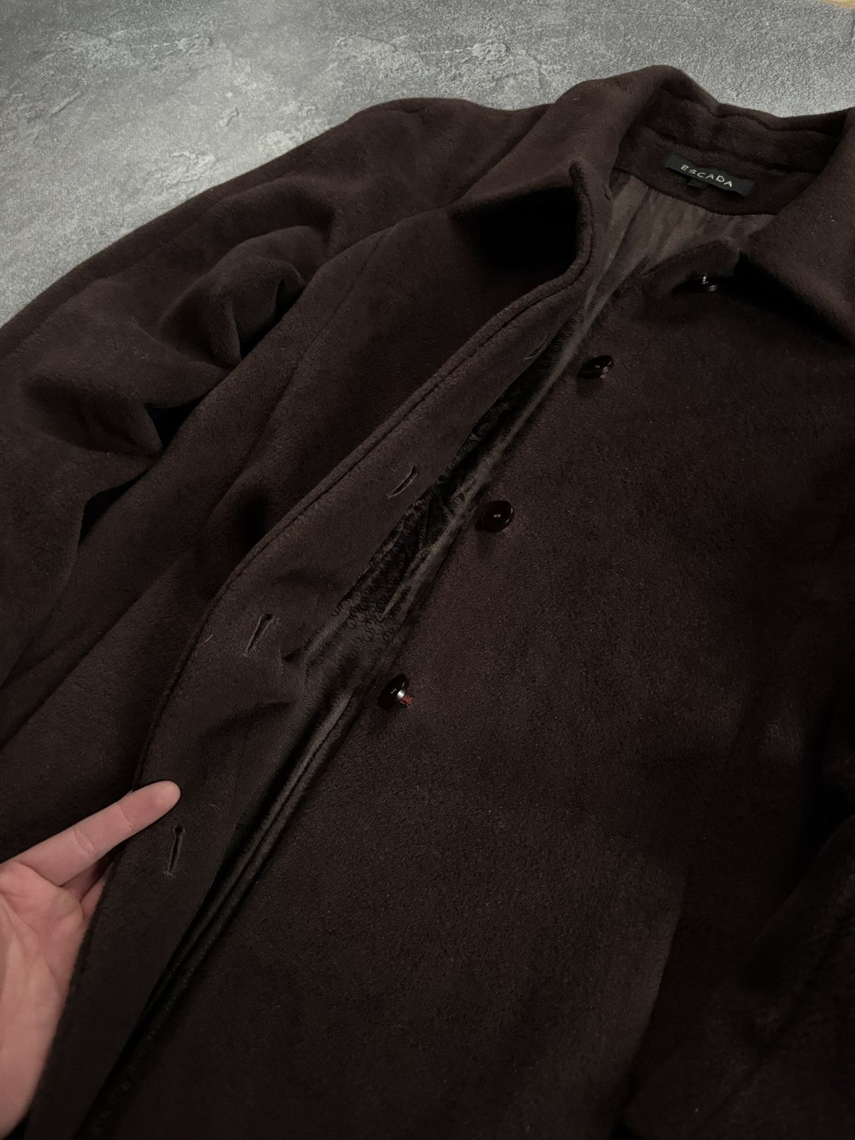 Escada Escada 42size Retro vintage brown wool coat long jacket 00s Size M / US 6-8 / IT 42-44 - 12 Thumbnail