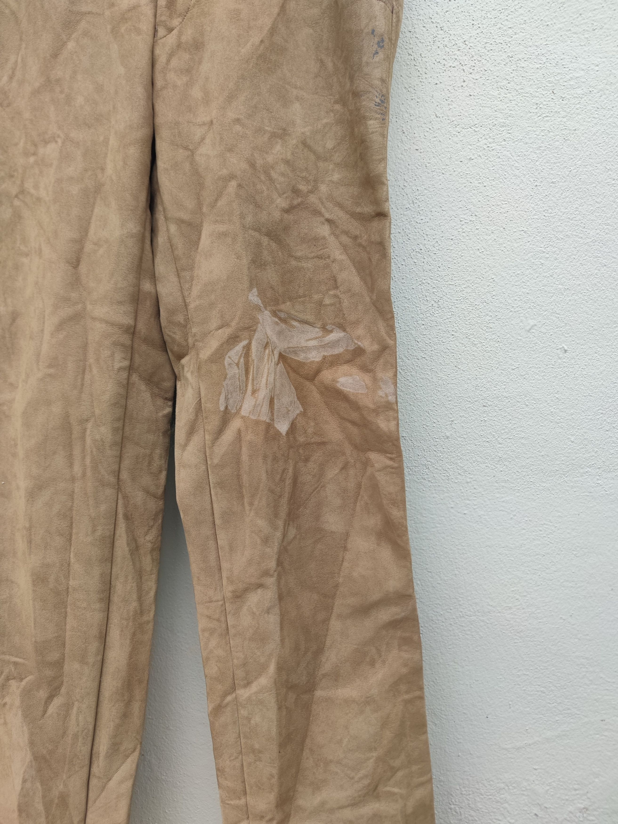 Yohji Yamamoto A.A.R. Yohji Yamamoto Suede Leather Pant Size US 30 / EU 46 - 3 Thumbnail