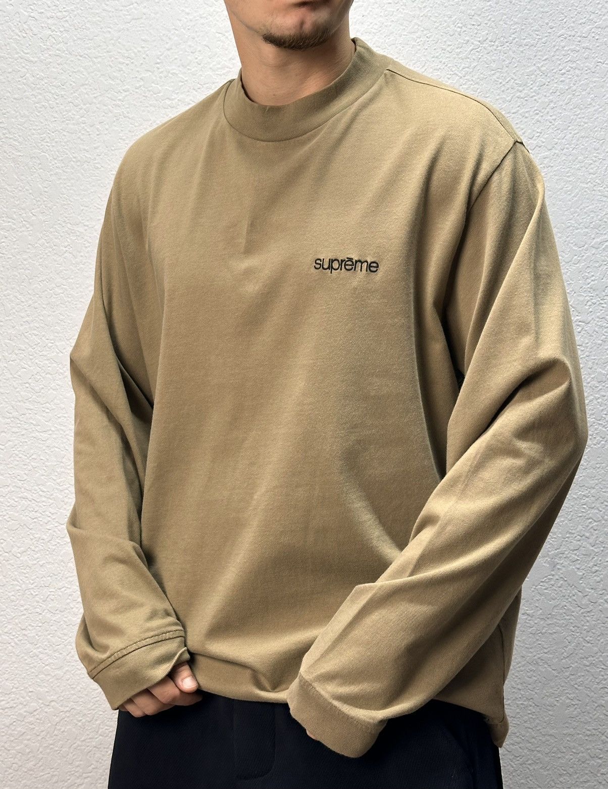 Supreme Supreme Small Logo Brown Longsleeve Minimal Streetwear Size US M / EU 48-50 / 2 - 2 Thumbnail