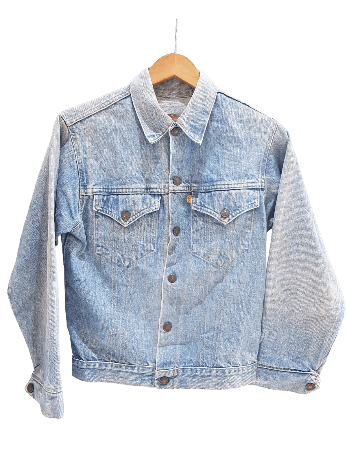 image of Levis Vintage Clothing Levis 70's Type Iii 70705 0317 Orange Tab Jacket Made In Usa in Blue (Size M