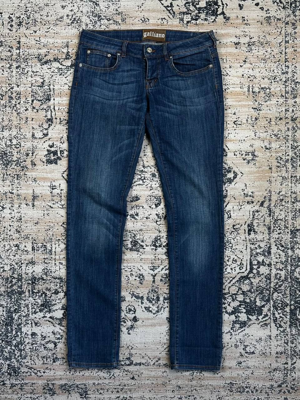 John Galliano John Galliano Newspaper Blue Slim Jeans Size US 29 - 2 Thumbnail