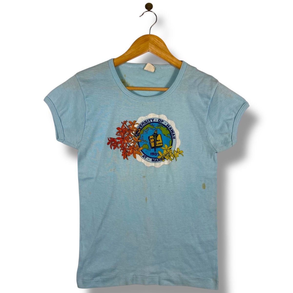 Vintage Vintage 70s 80s UNIVERSITY OF HAWAII At Manoa Graphic Tee Size XL / US 12-14 / IT 48-50 - 1 Thumbnail