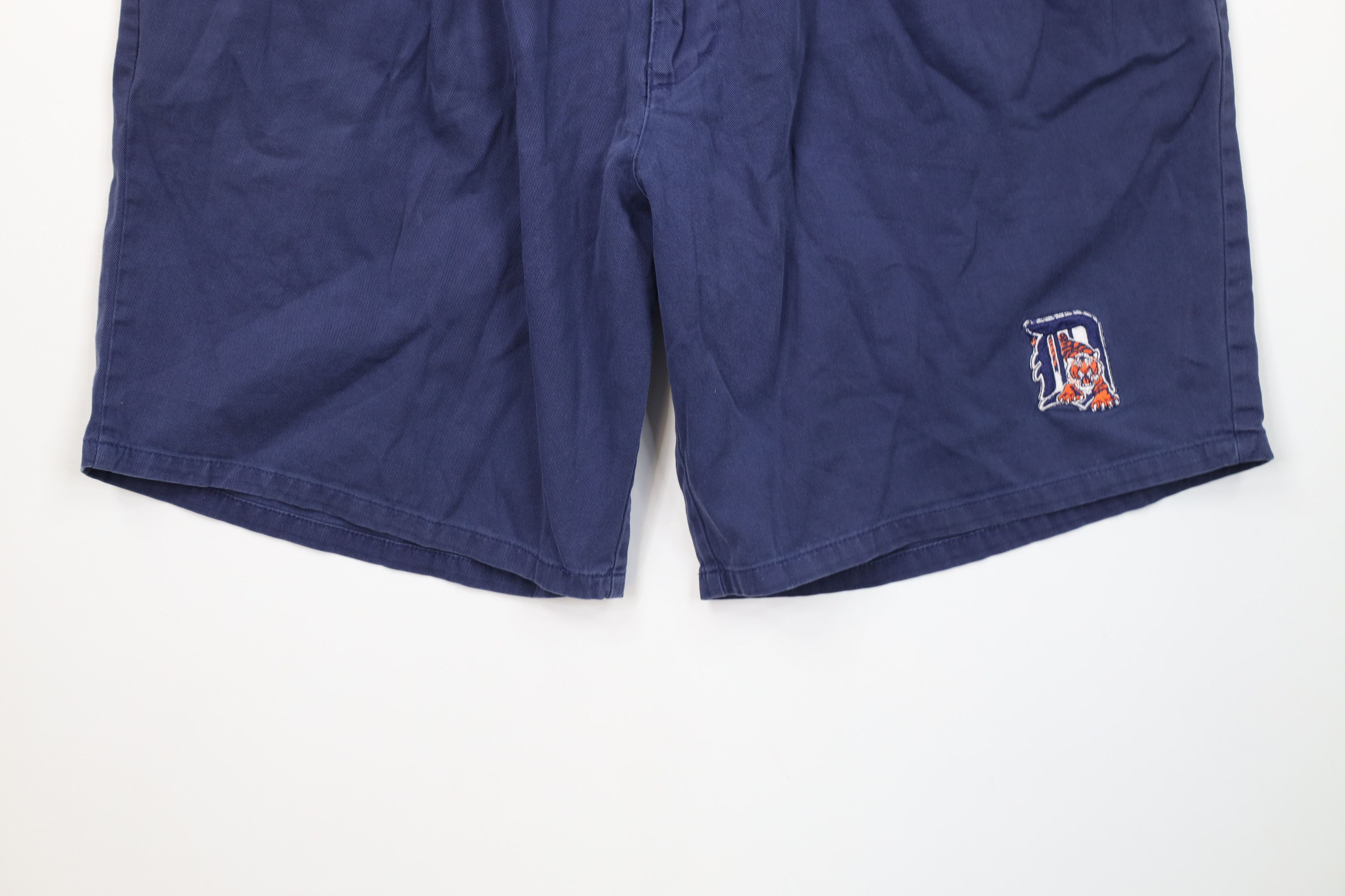 Vintage Vintage 90s Tigers Baseball Chino Golf Shorts Blue Cotton Size US 36 / EU 52 - 4 Thumbnail