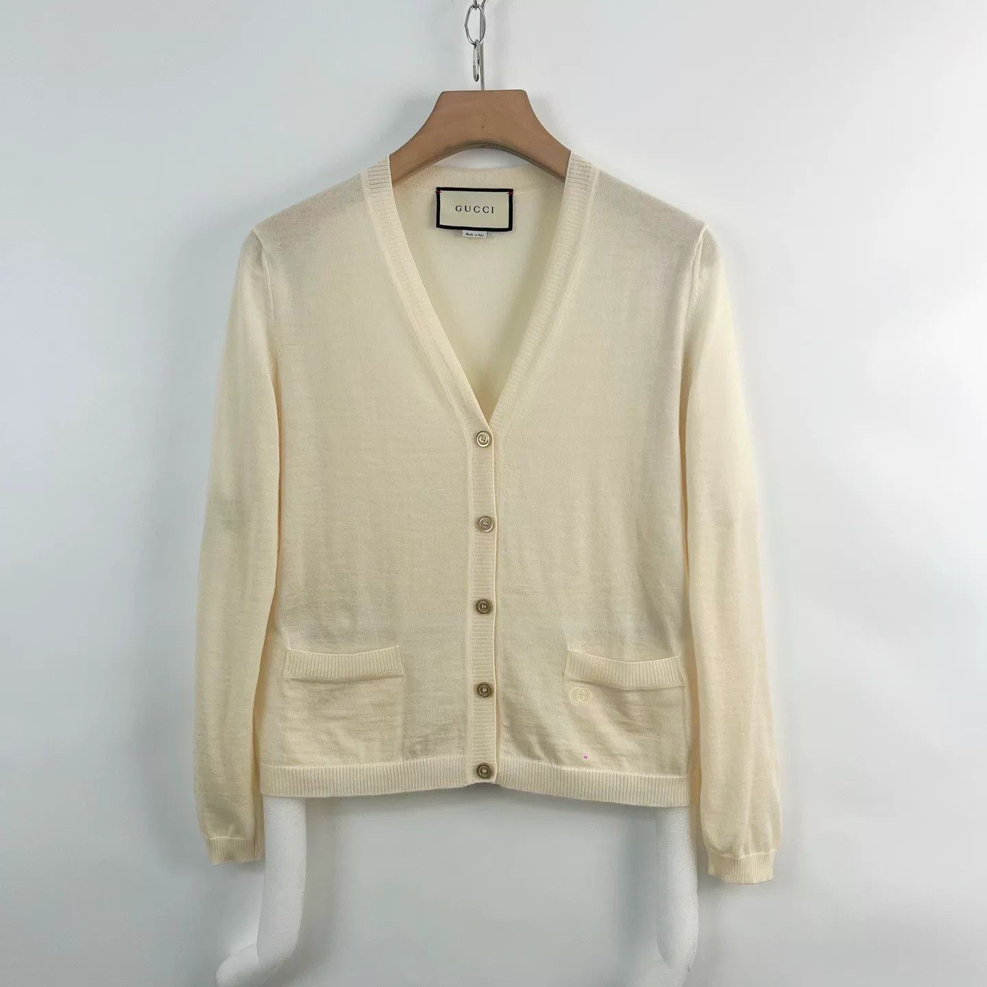 Gucci Gucci V-neck Knit Cardigan S Size S / US 4 / IT 40 - 1 Thumbnail