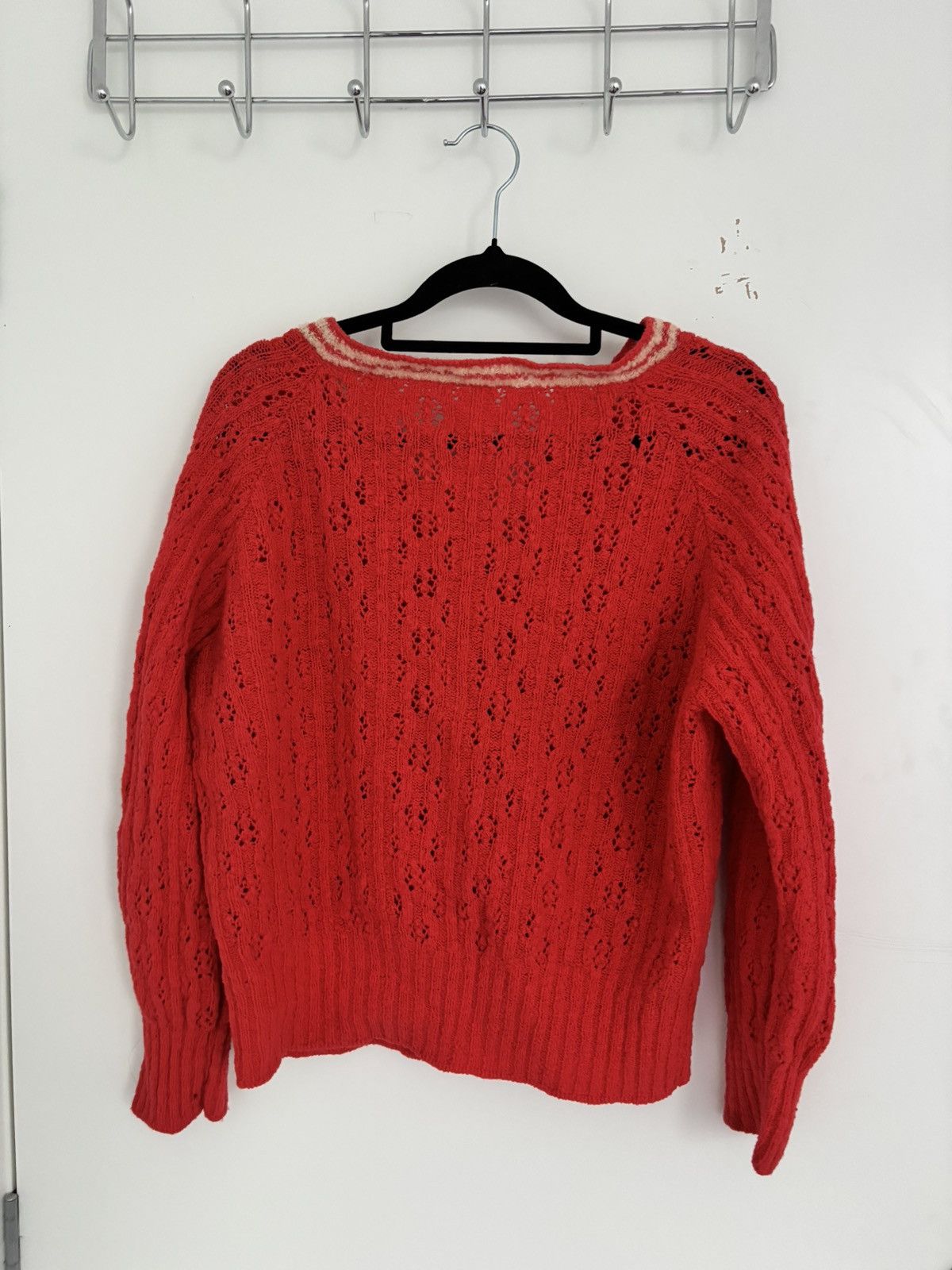 Vintage Vintage x funky Orange button up sweater Size S / US 4 / IT 40 - 3 Thumbnail