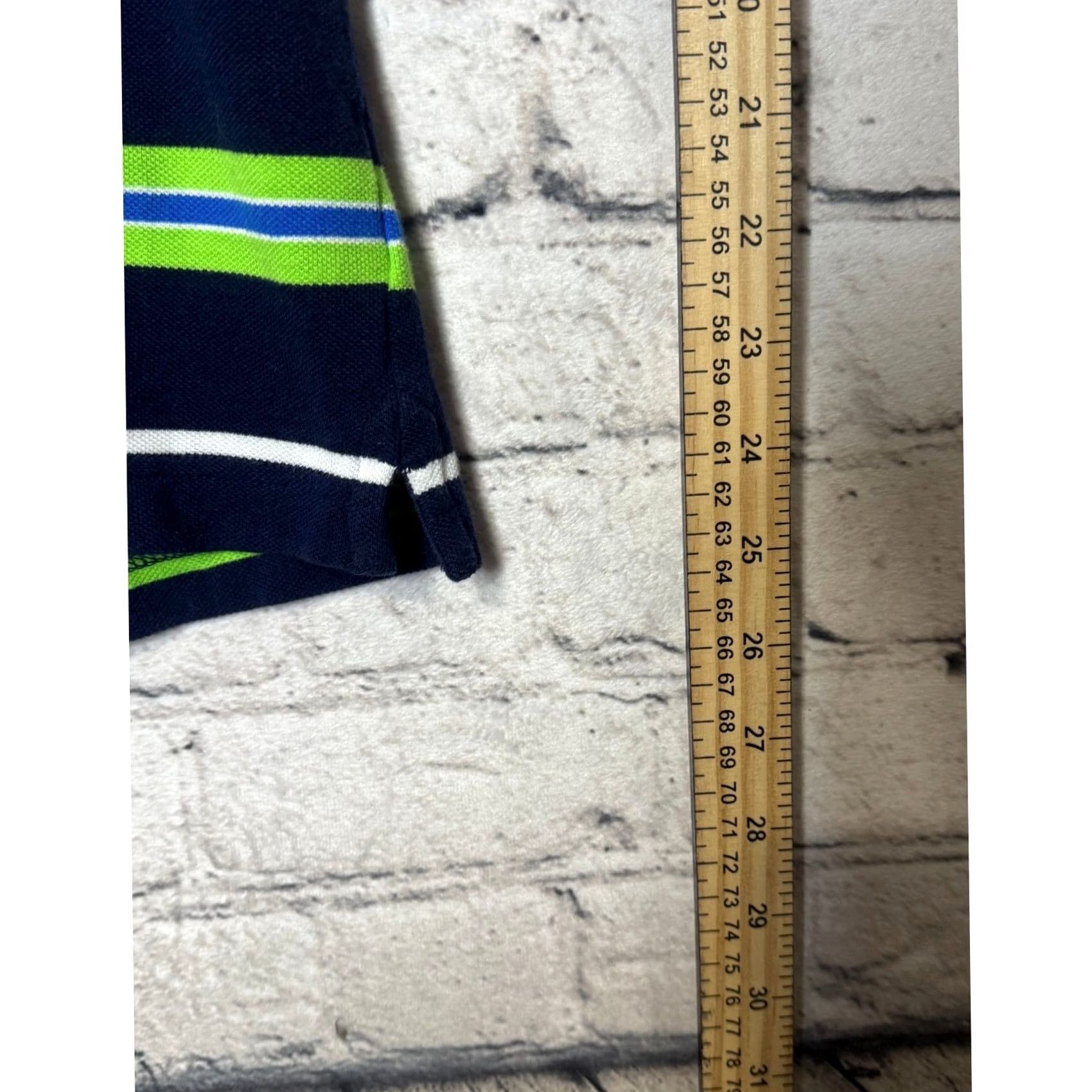 Chaps Chaps Polo Shirt Striped Short Sleeve Navy Green White Blue Logo Embroidered Casual Activewear Mens M Size US M / EU 48-50 / 2 - 5 Thumbnail