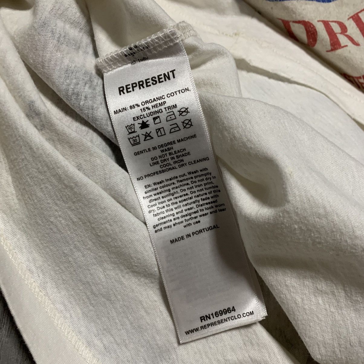 Represent Clo. Represent XL Dream On Tour Washed Ecru White Tee Size US XL / EU 56 / 4 - 9 Thumbnail