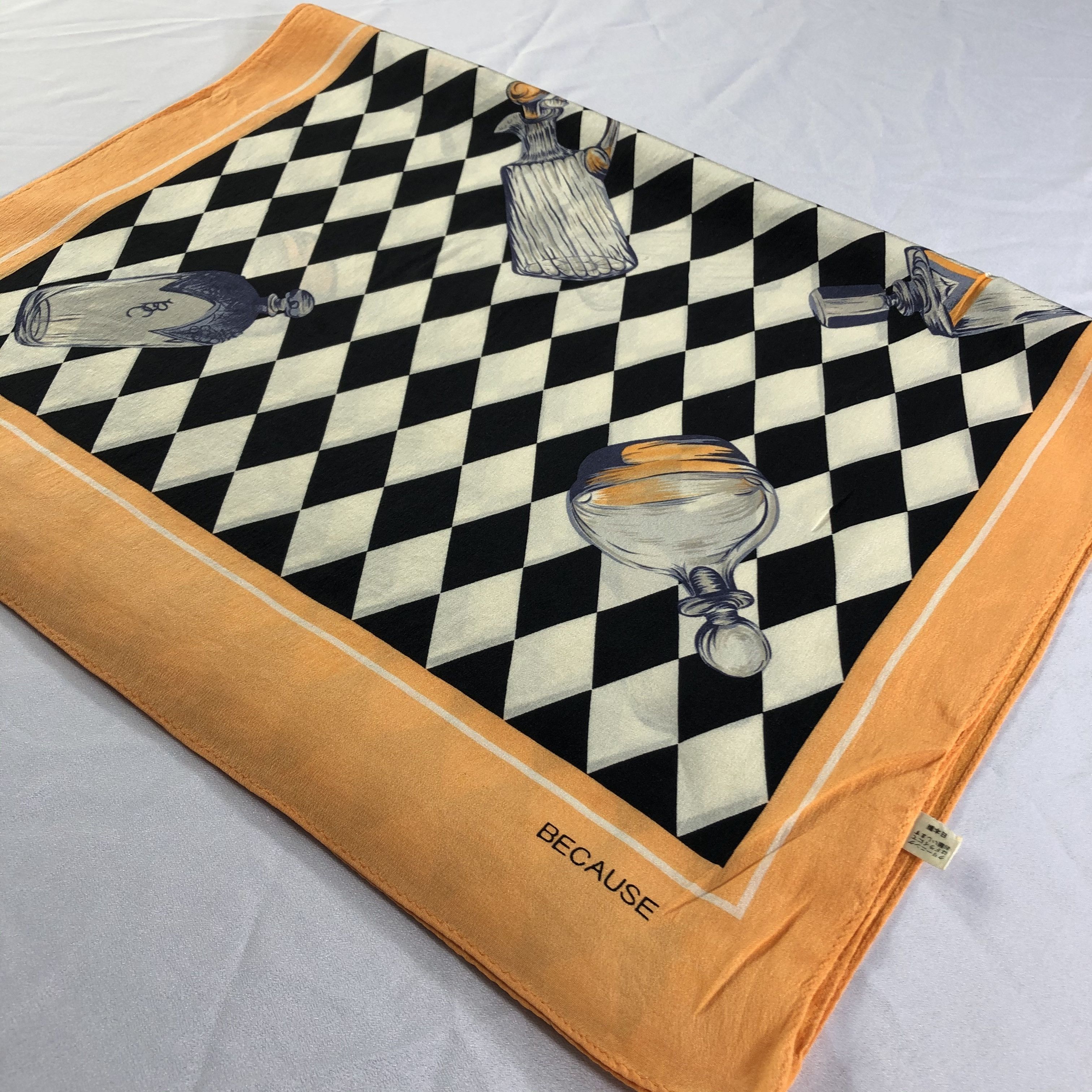 Vintage Vintage Because Silk Scarf Size ONE SIZE - 3 Thumbnail