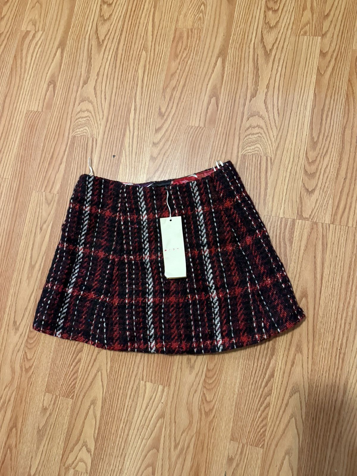 Marni Woman Mini skirt Red wool Marni Speckled Tweed Mini Skirt Size 36" / US 14 / IT 50 - 1 Thumbnail