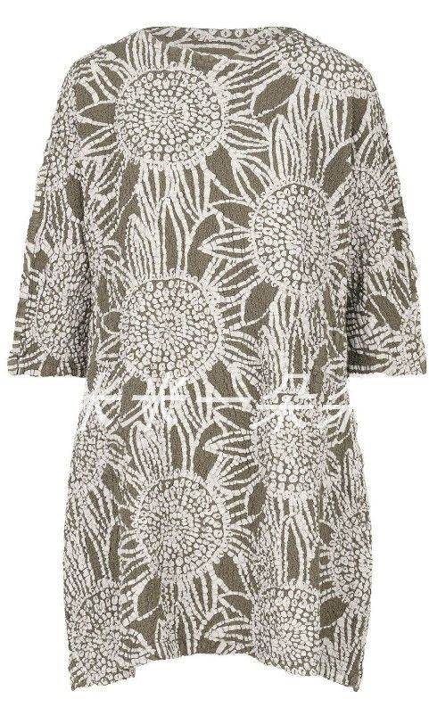 Issey Miyake Issey Miyake Sandy grey sunflower-patterned top Size M / US 6-8 / IT 42-44 - 2 Thumbnail