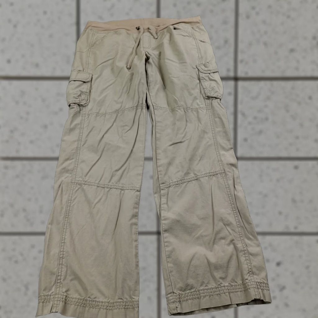 Vintage Cabela's Pants Women L Beige Tan Cargo Pull On Drawstring Hunting Outdoor Hiking Size 36" / US 14 / IT 50 - 1 Thumbnail