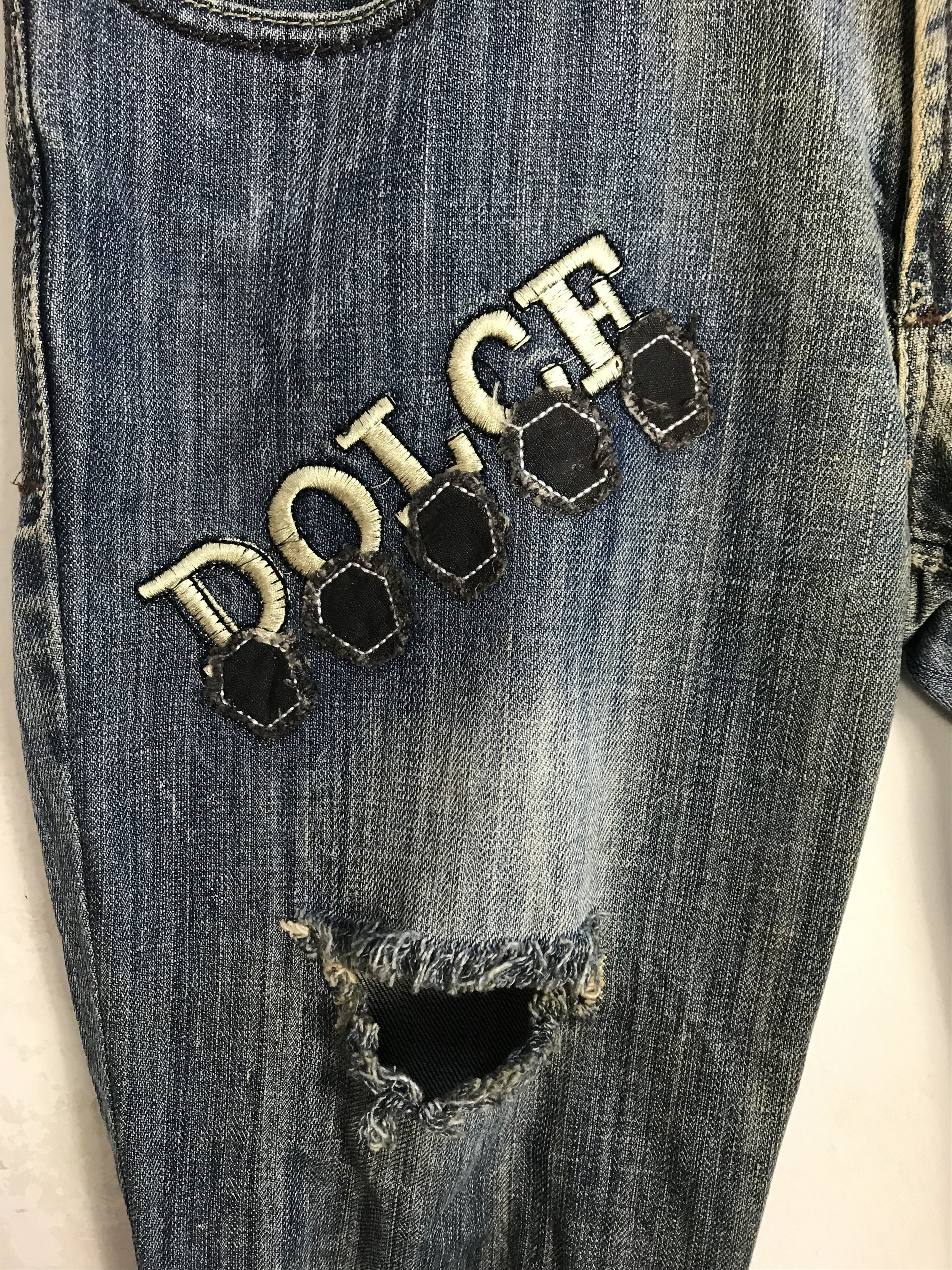 Designer Dolce & Gabbana Italy Denim Pant Embroidery Logo Plaque Size US 29 - 7 Thumbnail