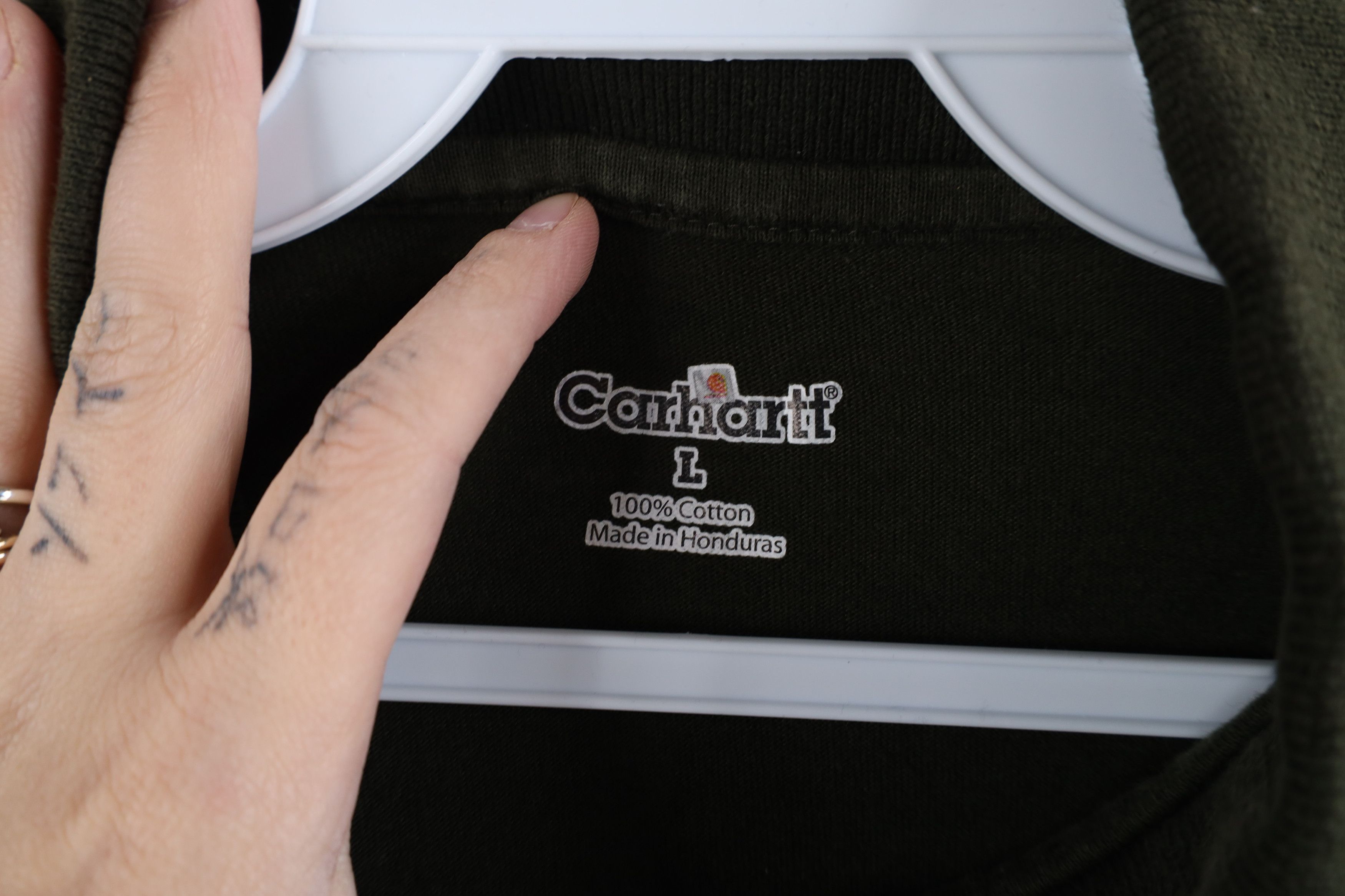 Carhartt × Vintage Vintage Y2K Carhartt Faded Spell Collared Polo Shirt Green Size US L / EU 52-54 / 3 - 10 Thumbnail