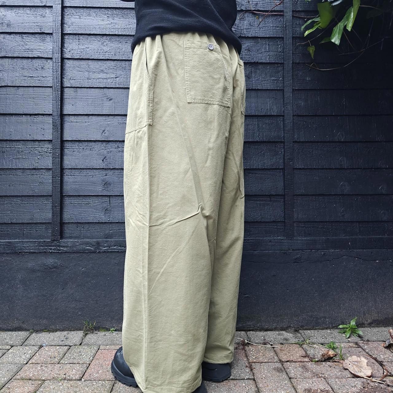 Other Japanese Green Wide Leg Fatigue Balloon Pants Size US 32 / EU 48 - 4 Thumbnail