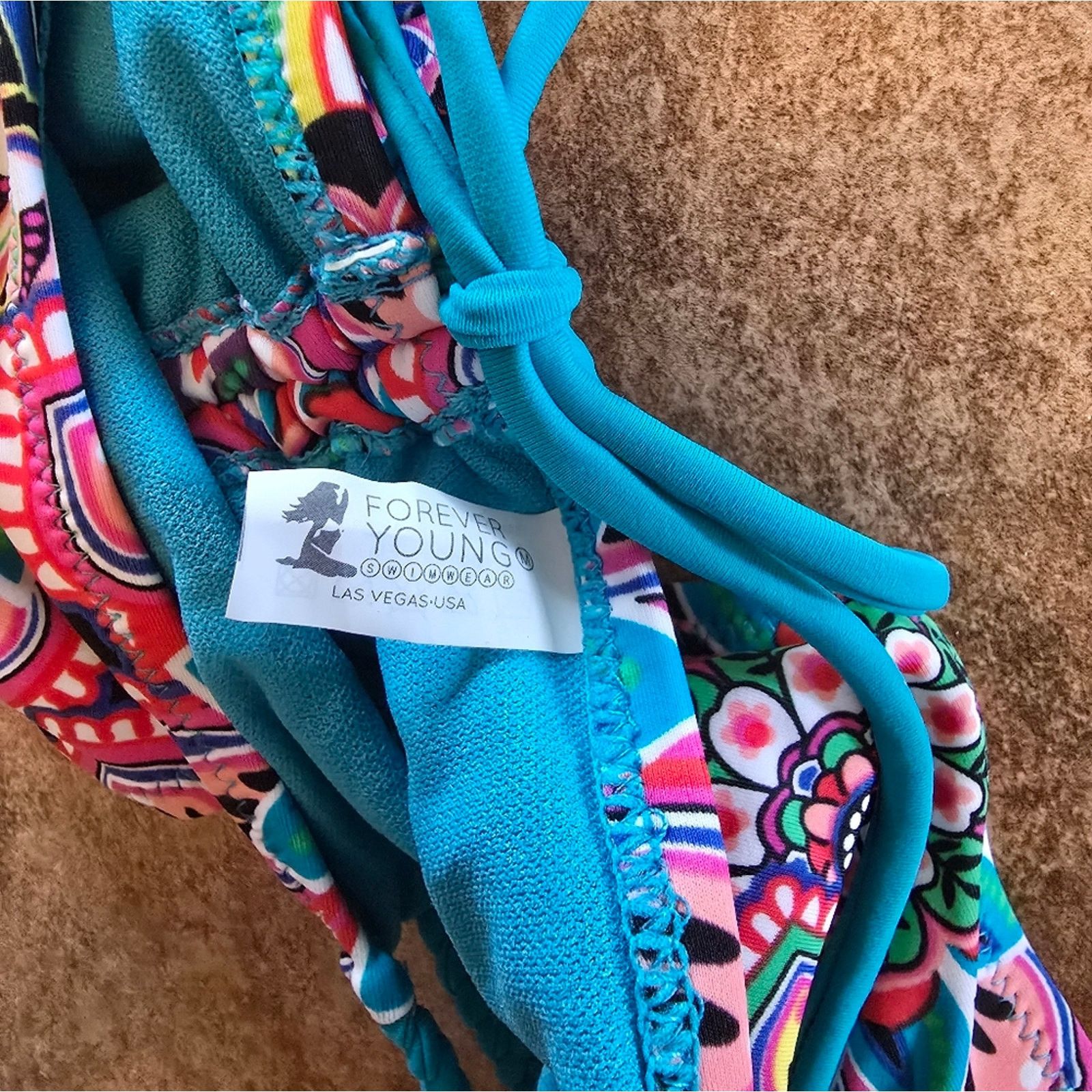 Other Teal Flower | FYS | Kingston Bikini Bottoms Size ONE SIZE - 4 Thumbnail