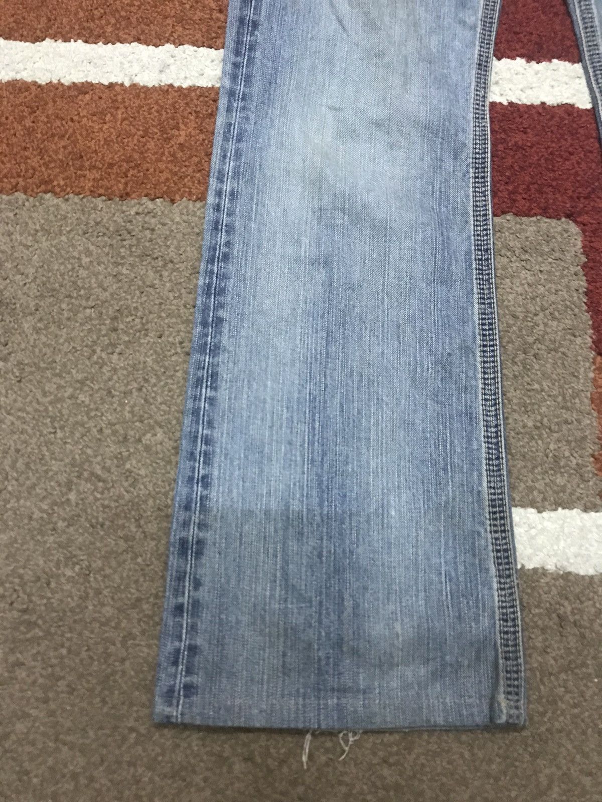 Edwin Flare EDWIN XVS Cinch Back Distressed Denim Size US 31 - 7 Thumbnail