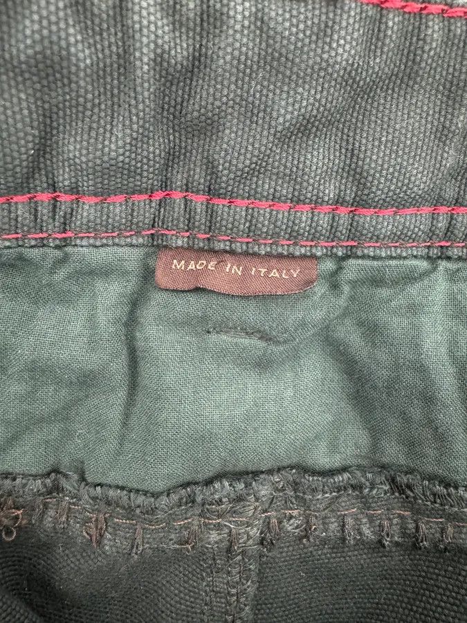 Marithe + Francois Girbaud 2000s Marithé + François Girbaud Dark Green Abstract Pants Size US 33 - 10 Thumbnail