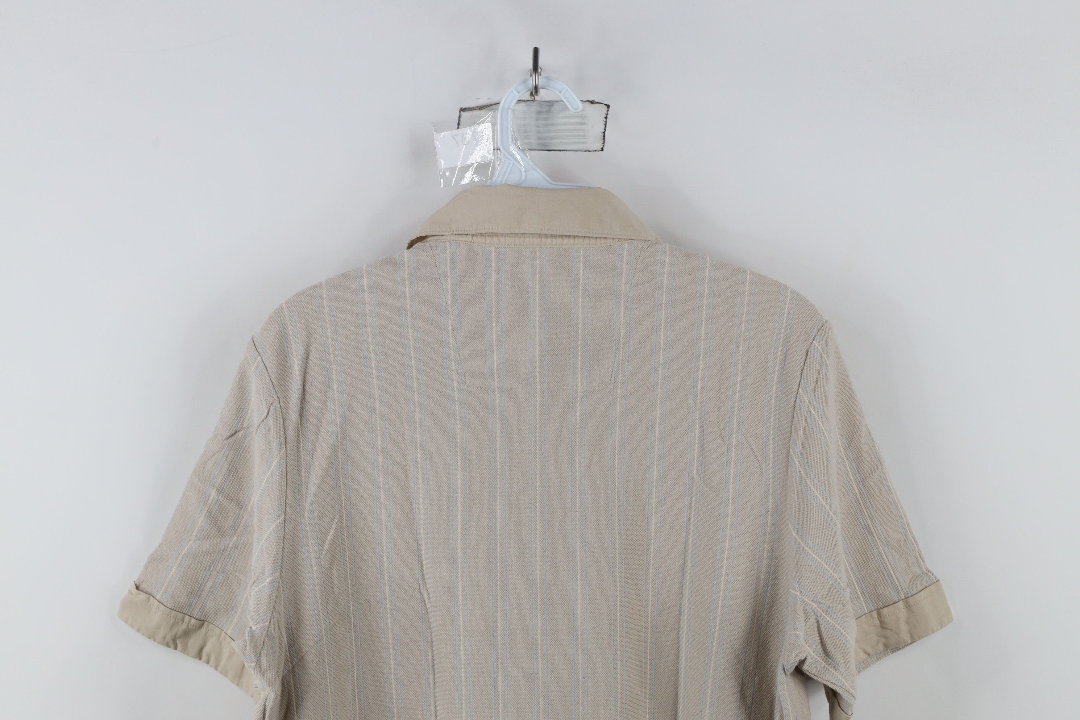 Vintage Vintage Streetwear Cotton Blend Striped Collared Polo Shirt Size US L / EU 52-54 / 3 - 9 Thumbnail