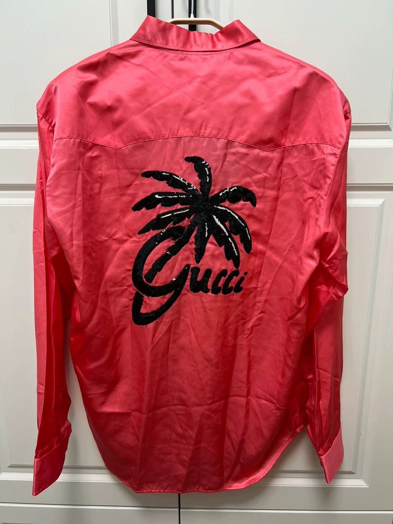 Gucci Sequin coconut tree long-sleeved sunscreen shirt 2502