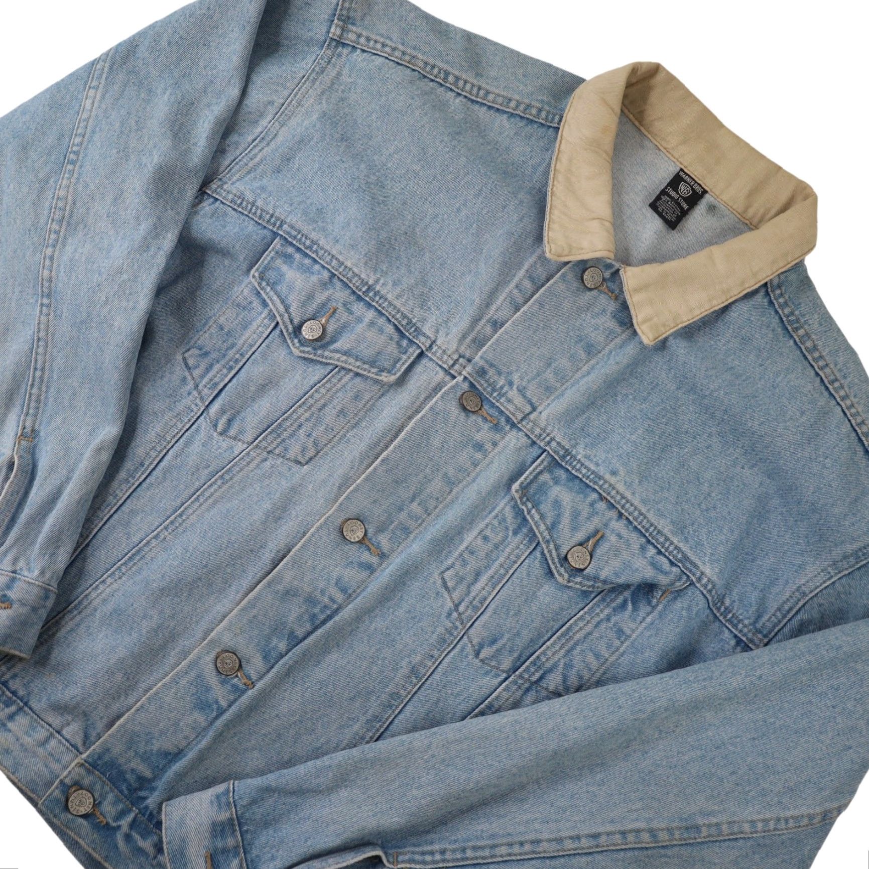 Vintage VINTAGE Looney Tunes "Thats all Folks" Denim Jacket Mens Large Blue Jacket Size US L / EU 52-54 / 3 - 3 Thumbnail