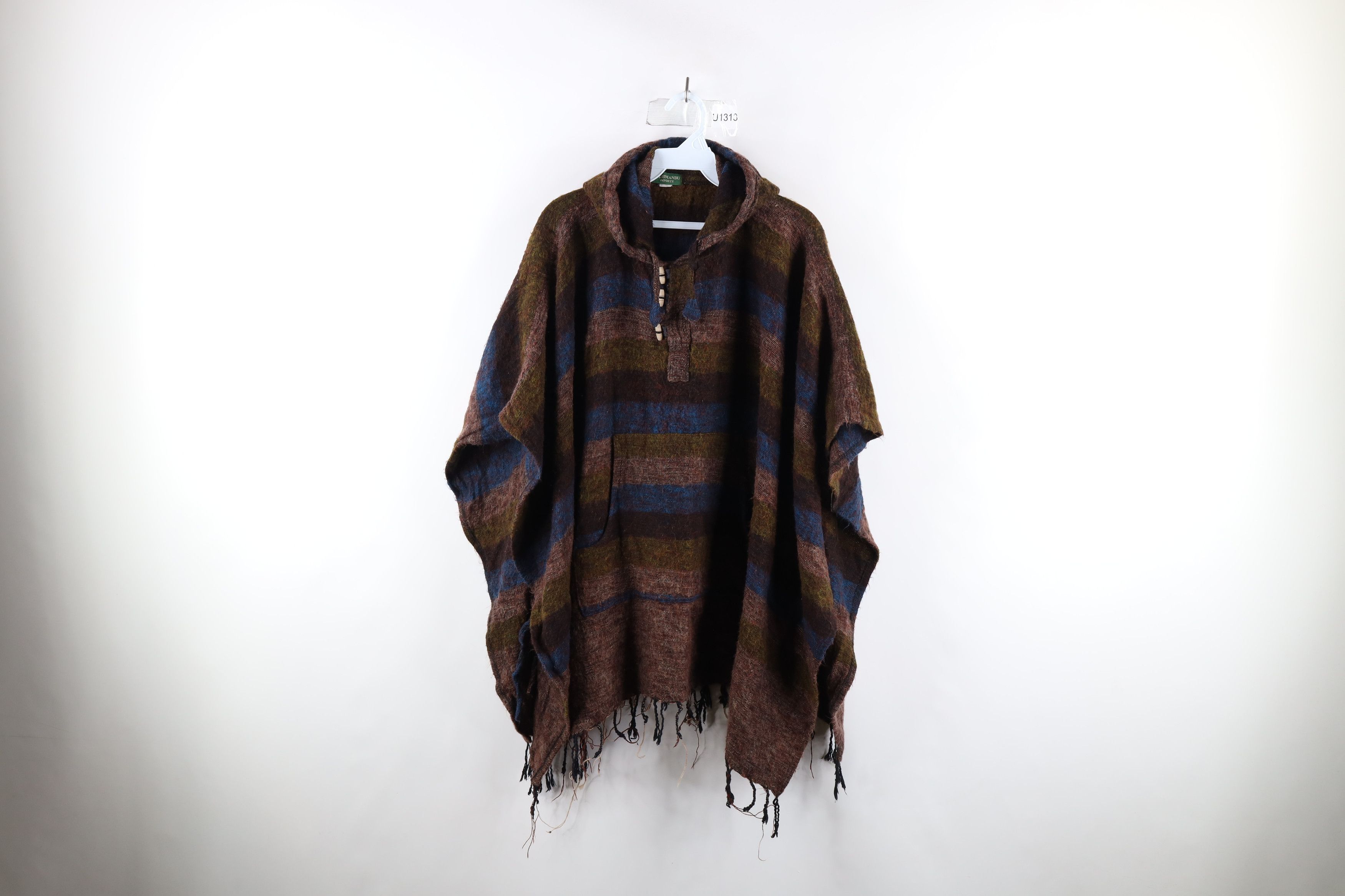 VINTAGE outlet 90’s SWEATER HOODED PONCHO CAPE