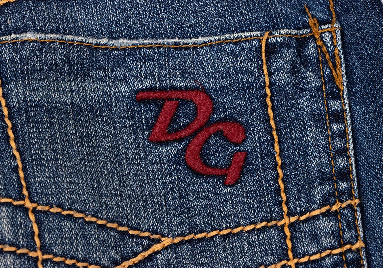 Dolce & Gabbana Stitch Design Crushed Denim Pants in Blue Size 46 Size US 30 / EU 46 - 18 Thumbnail