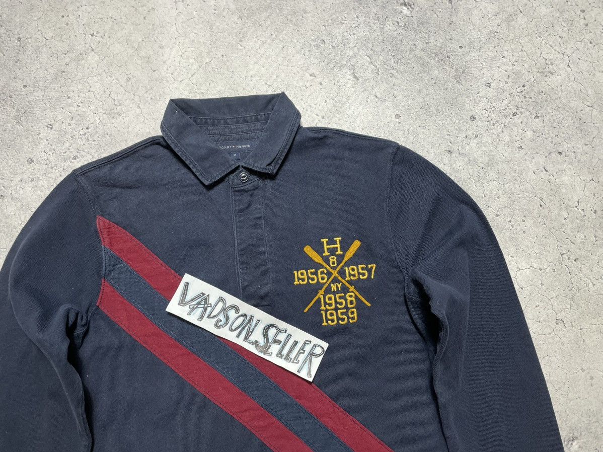 Tommy Hilfiger × Vintage Vintage 90s Tommy Hilfiger Striped Longsleeve Rugby Y2K #2 Size US M / EU 48-50 / 2 - 6 Thumbnail