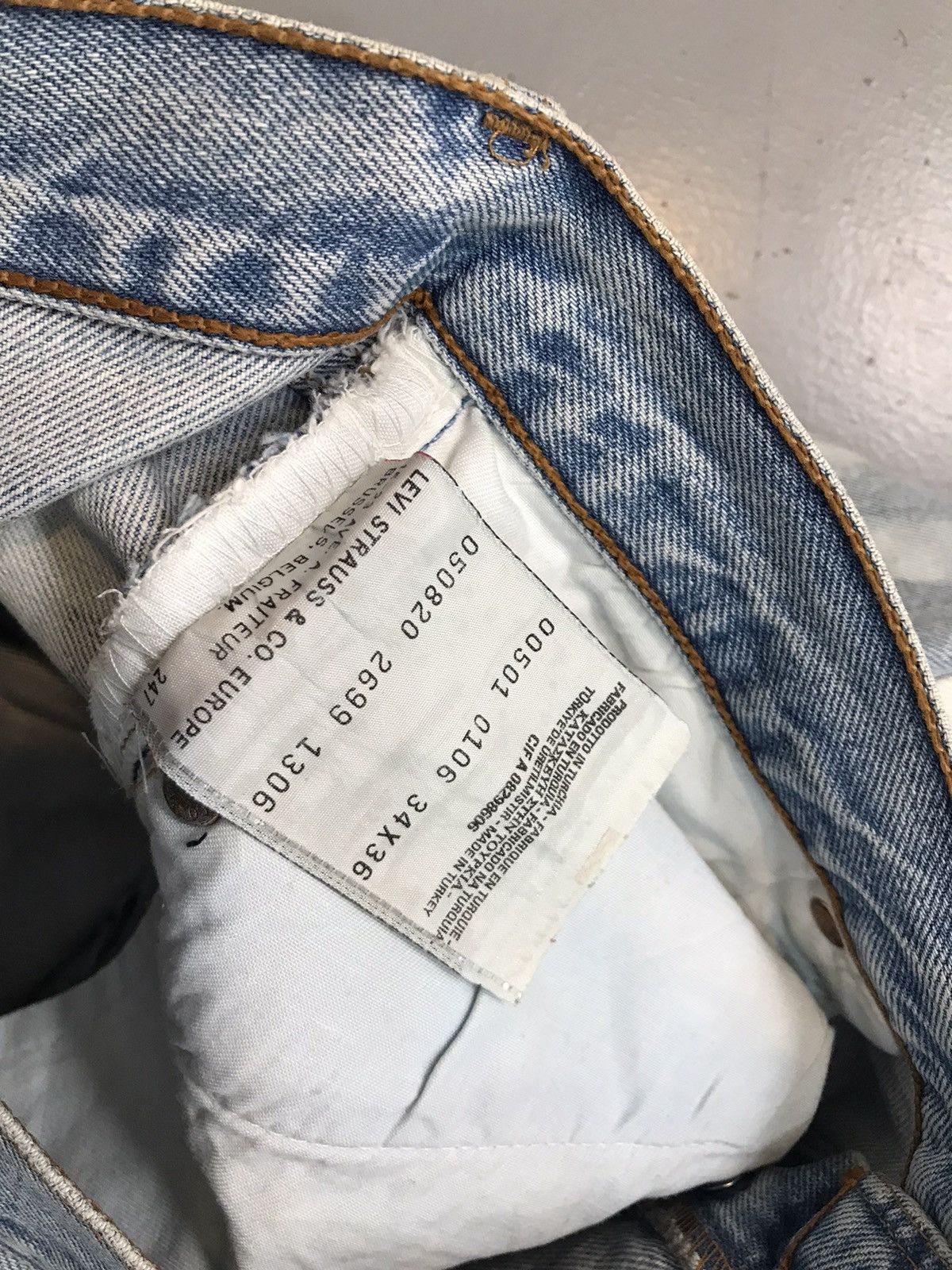 Levi's × Vintage Vintage Levi’s custom Distressed acid wash flared denim Size US 34 / EU 50 - 8 Thumbnail