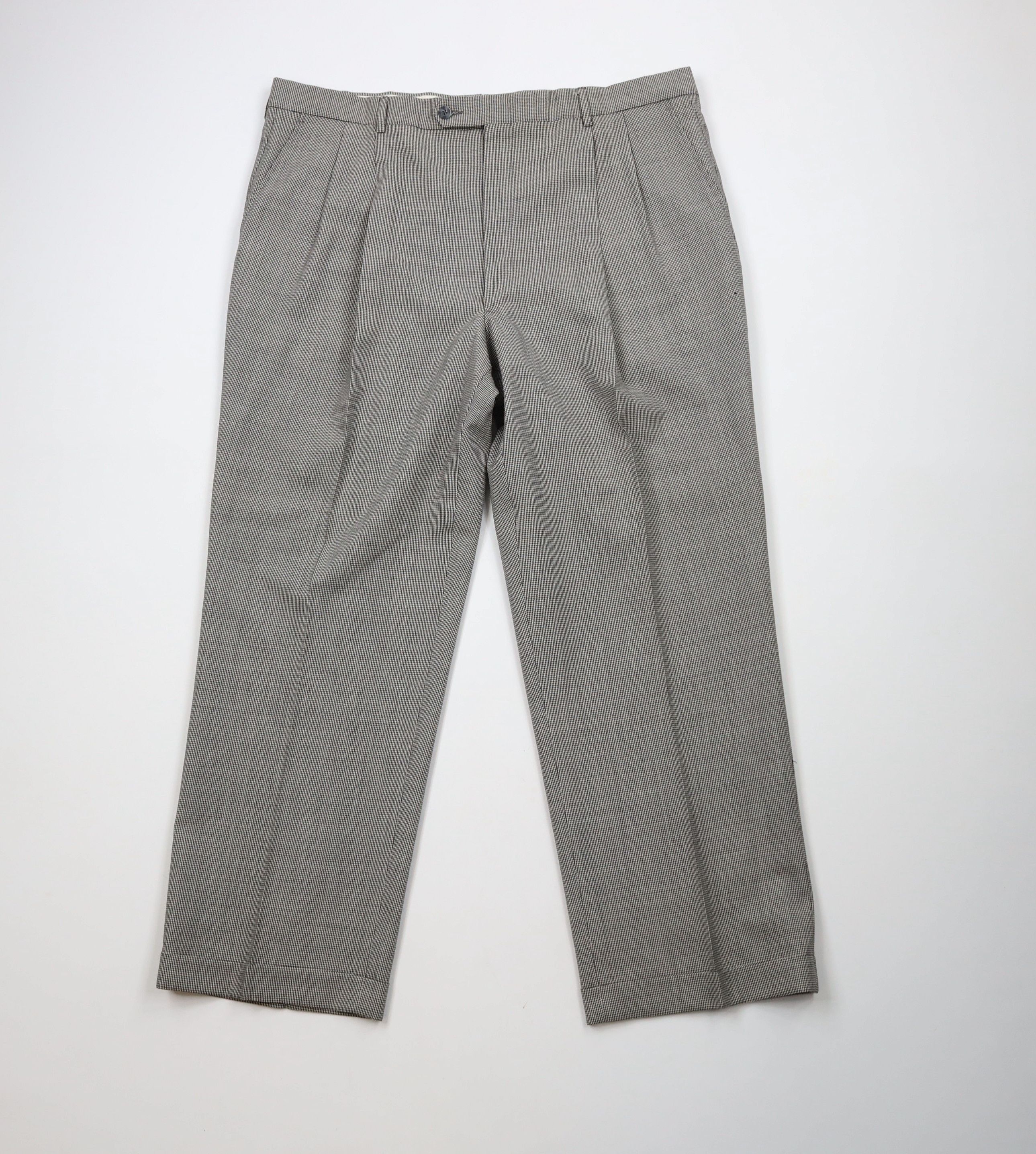 Vintage Vintage 70s Streetwear Wide Leg Chino Pants Houndstooth USA Size US 40 / EU 56 - 1 Thumbnail