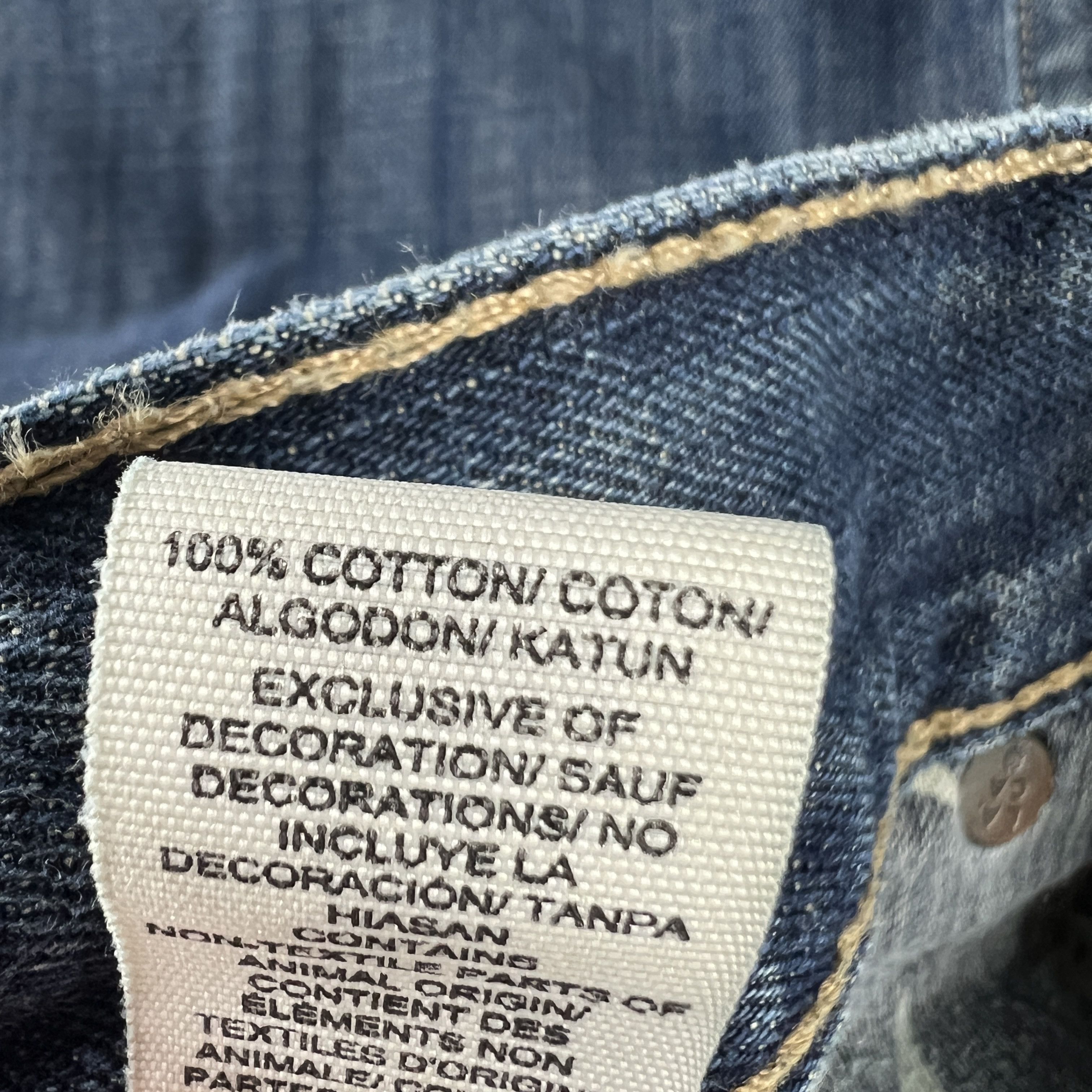 Lucky Brand Lucky Brand Jeans 221 Straight Blue Faded Distressed Denim Size US 33 - 12 Thumbnail