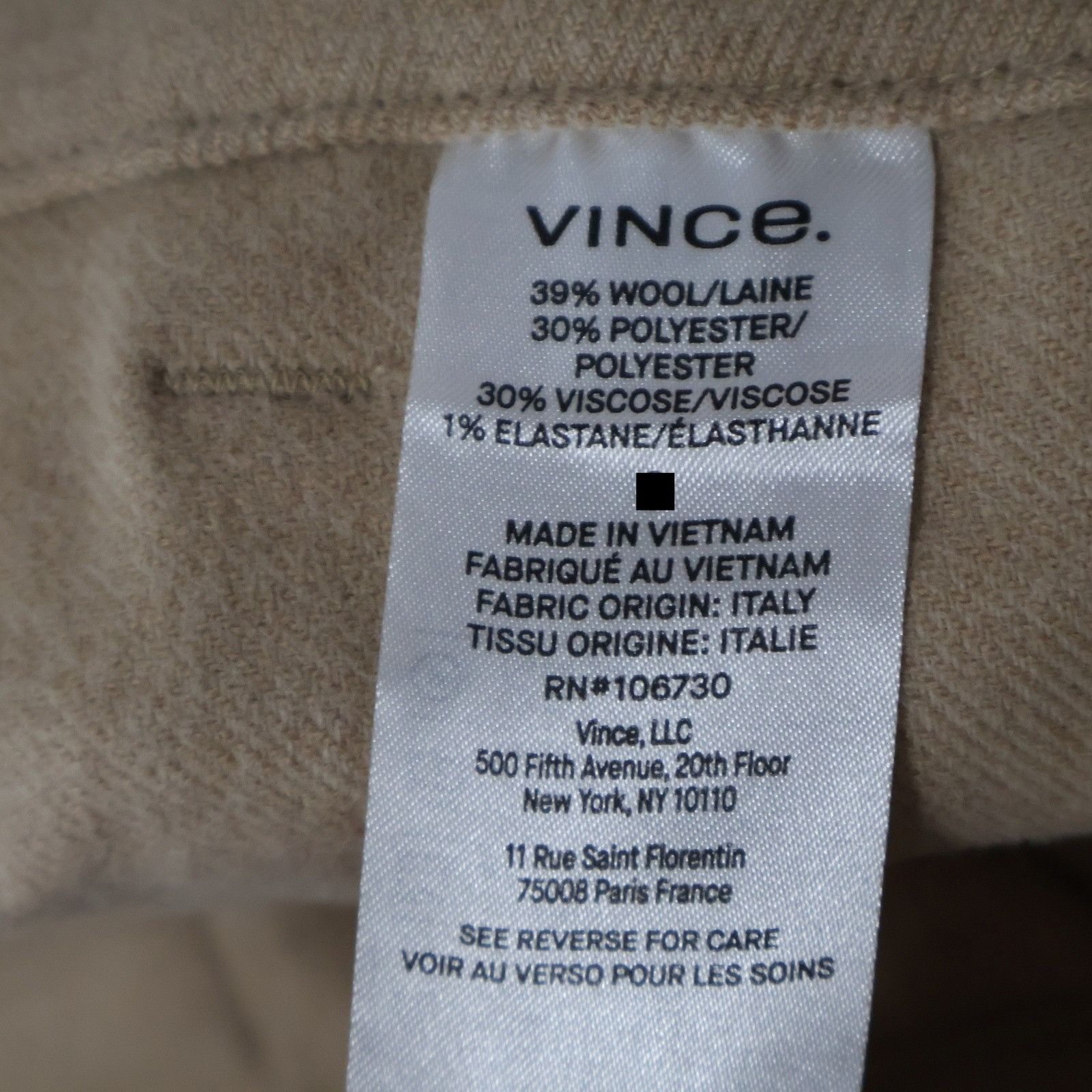 Vince Vince Wide Leg Cargo Pant Women 8 Tan Utility High Rise Wool Size 30" / US 8 / IT 44 - 7 Thumbnail