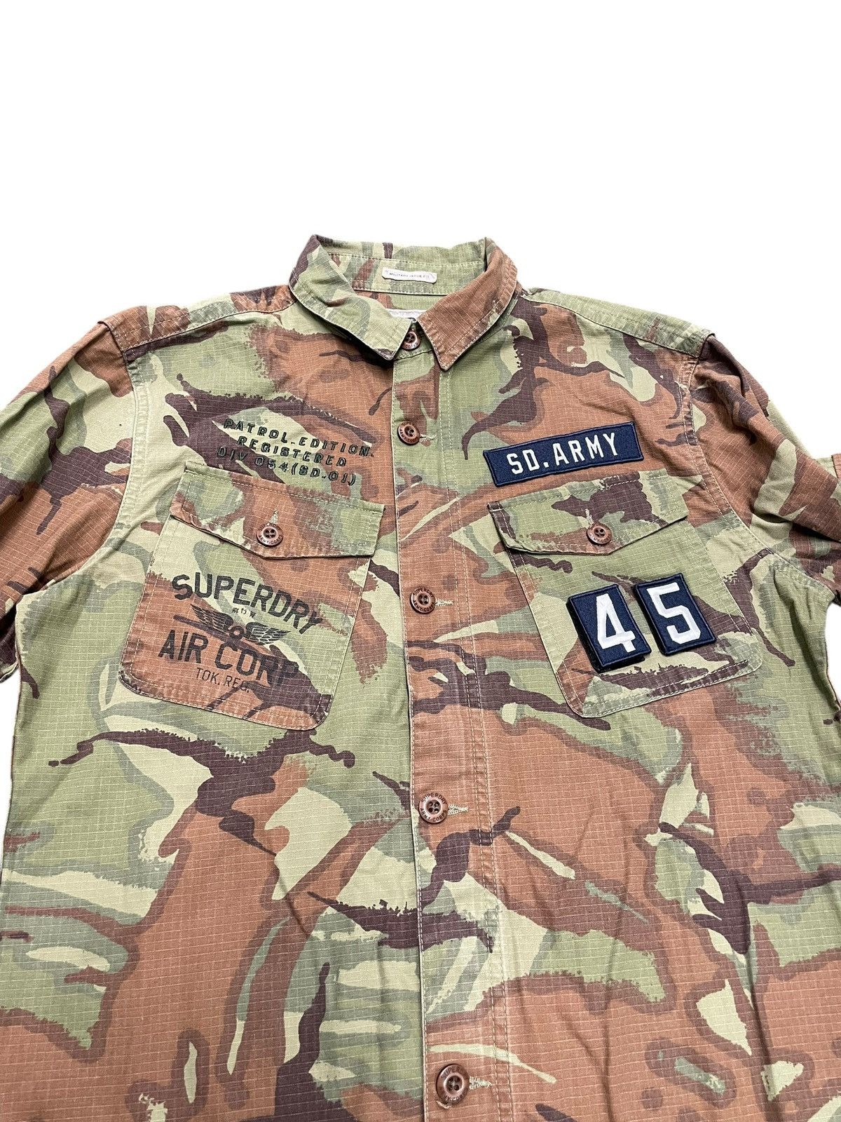 Superdry Superdry Shirt Mens Patrol Edition Military L Camo Air Patch Size US L / EU 52-54 / 3 - 9 Thumbnail