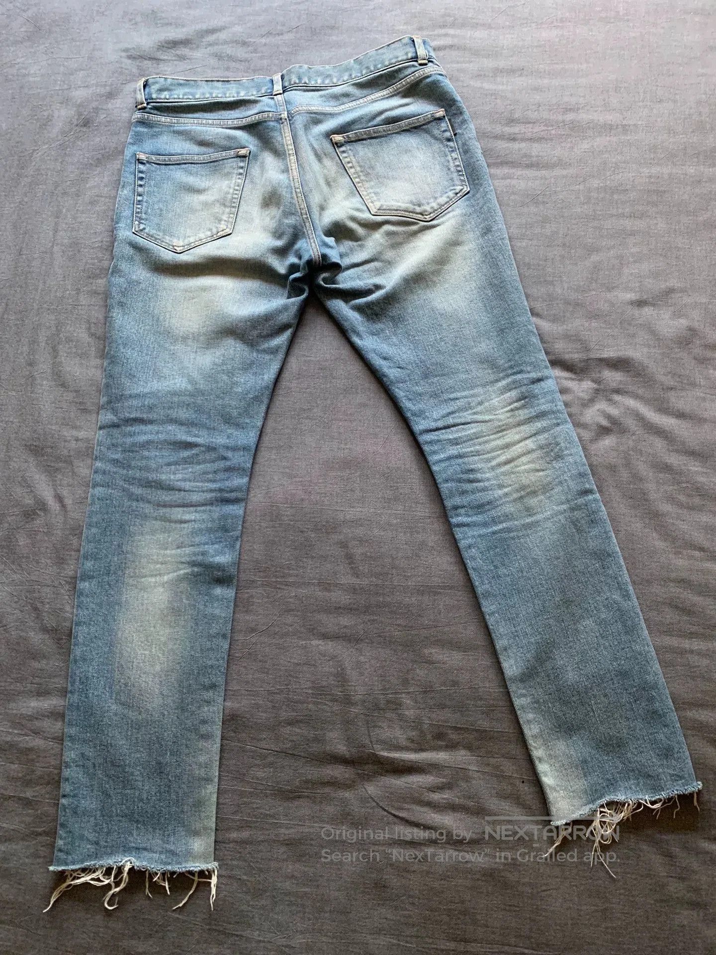 Saint Laurent Paris SAINT LAURENT Washed Frayed Jeans. Size US 32 / EU 48 - 2 Thumbnail