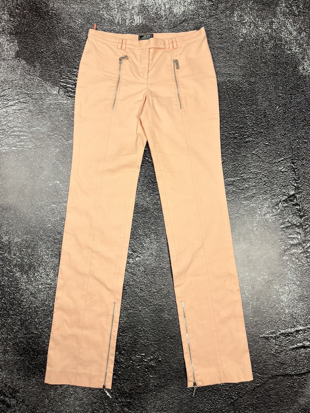 Versace Vintage Gianni Versace Multi Zip Trousers Chino Pants Size 28" / US 6 / IT 42 - 3 Thumbnail